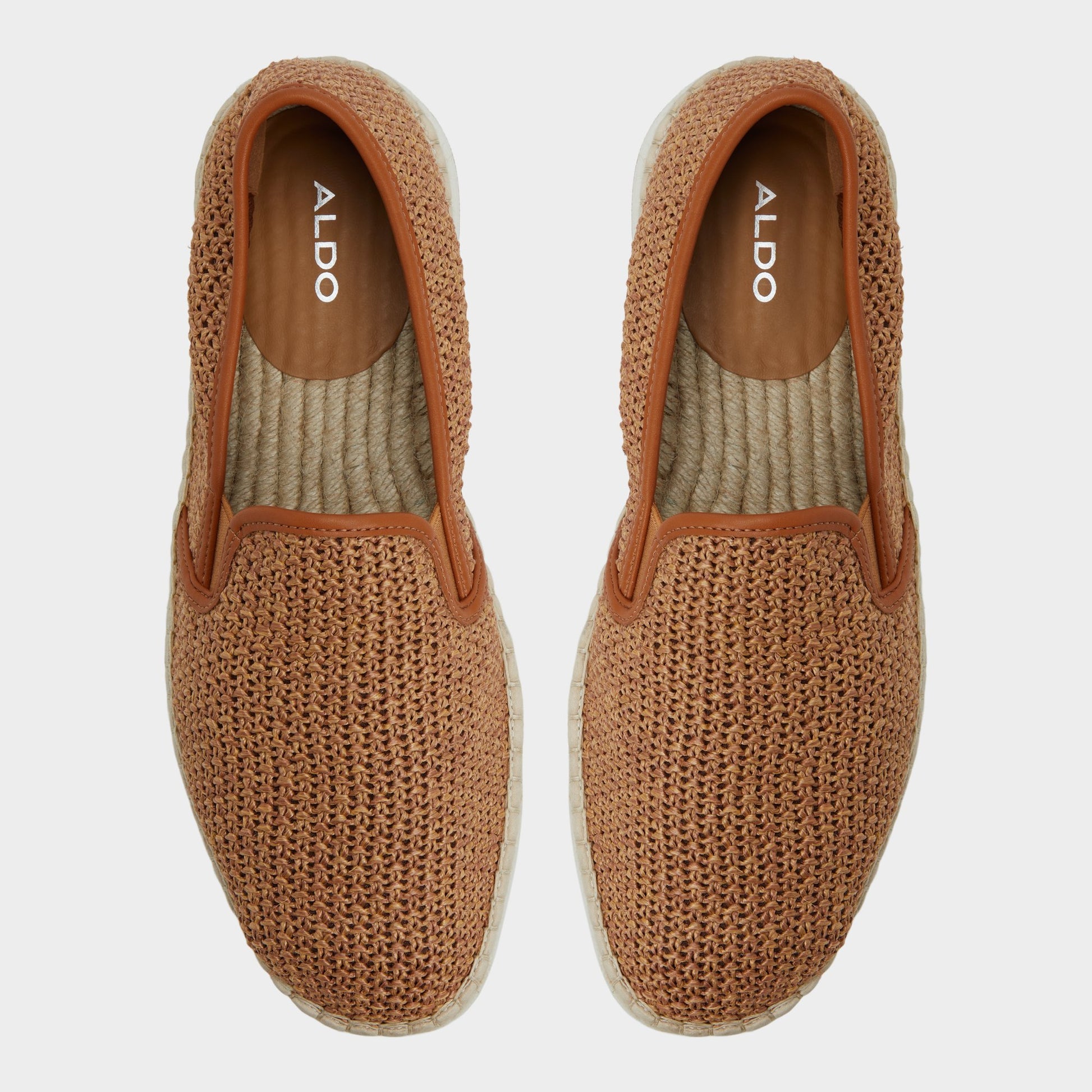 Top-down view of the Cognac Johnney Espadrille