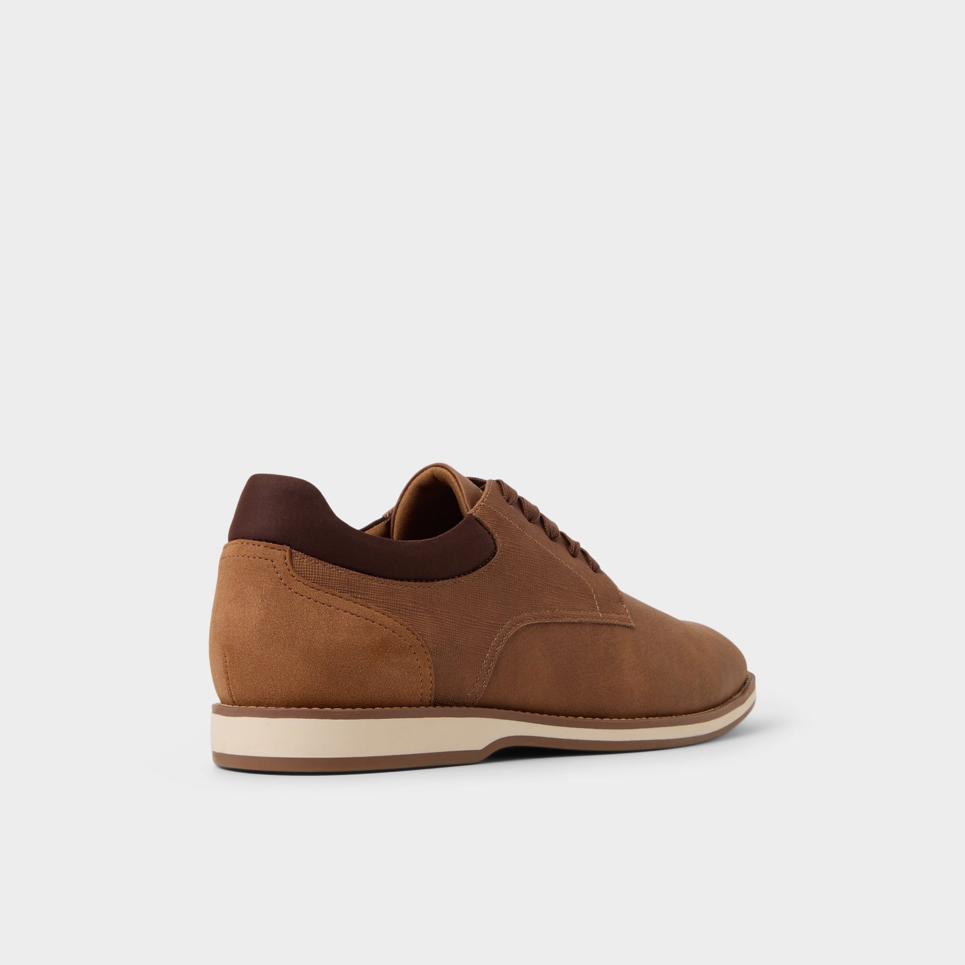 Three-quarter angle of Cognac Corby Oxford shoe's back side