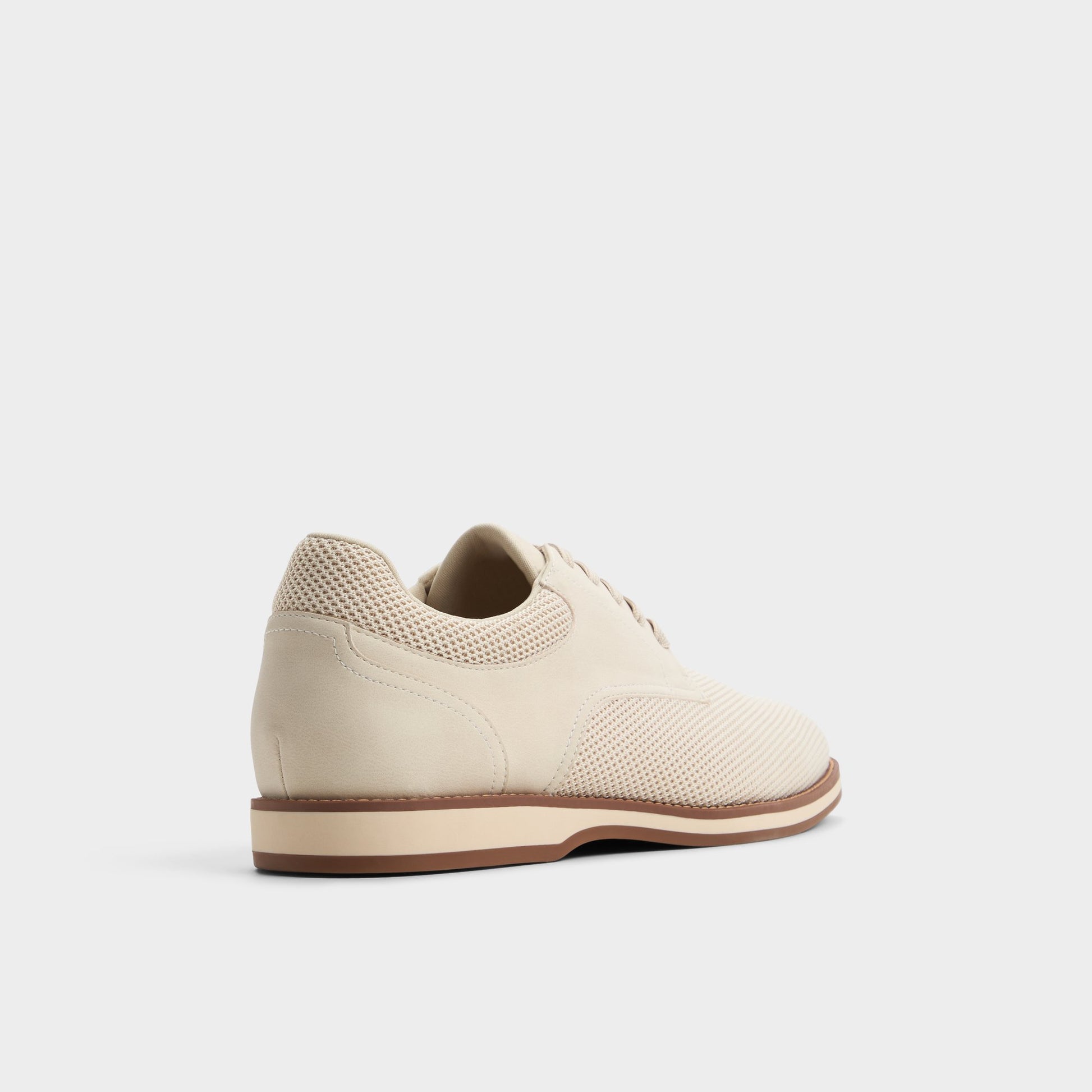 Three-quarter angle of Beige Corby Oxford shoe's back side