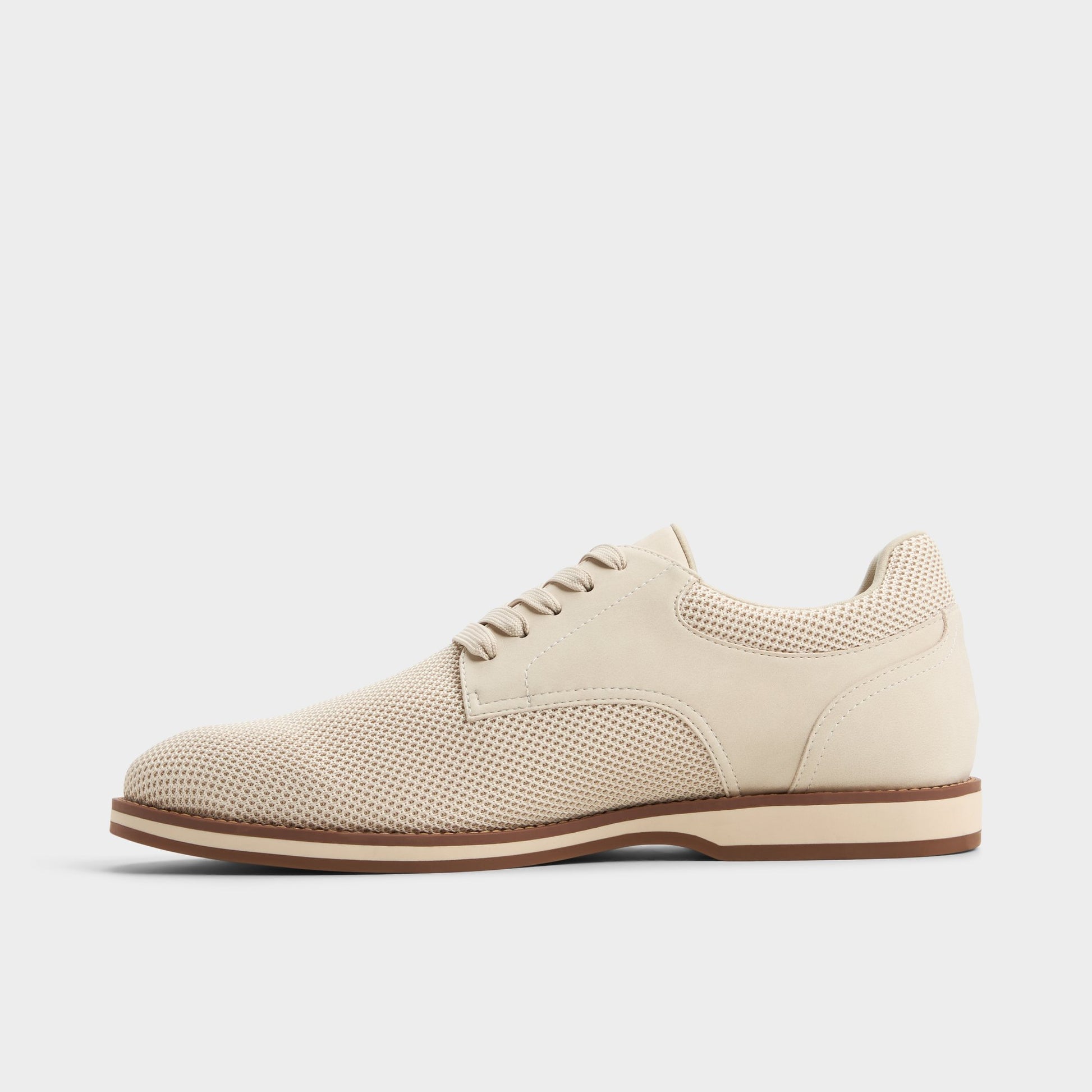 Side view of Beige Corby Oxford shoe