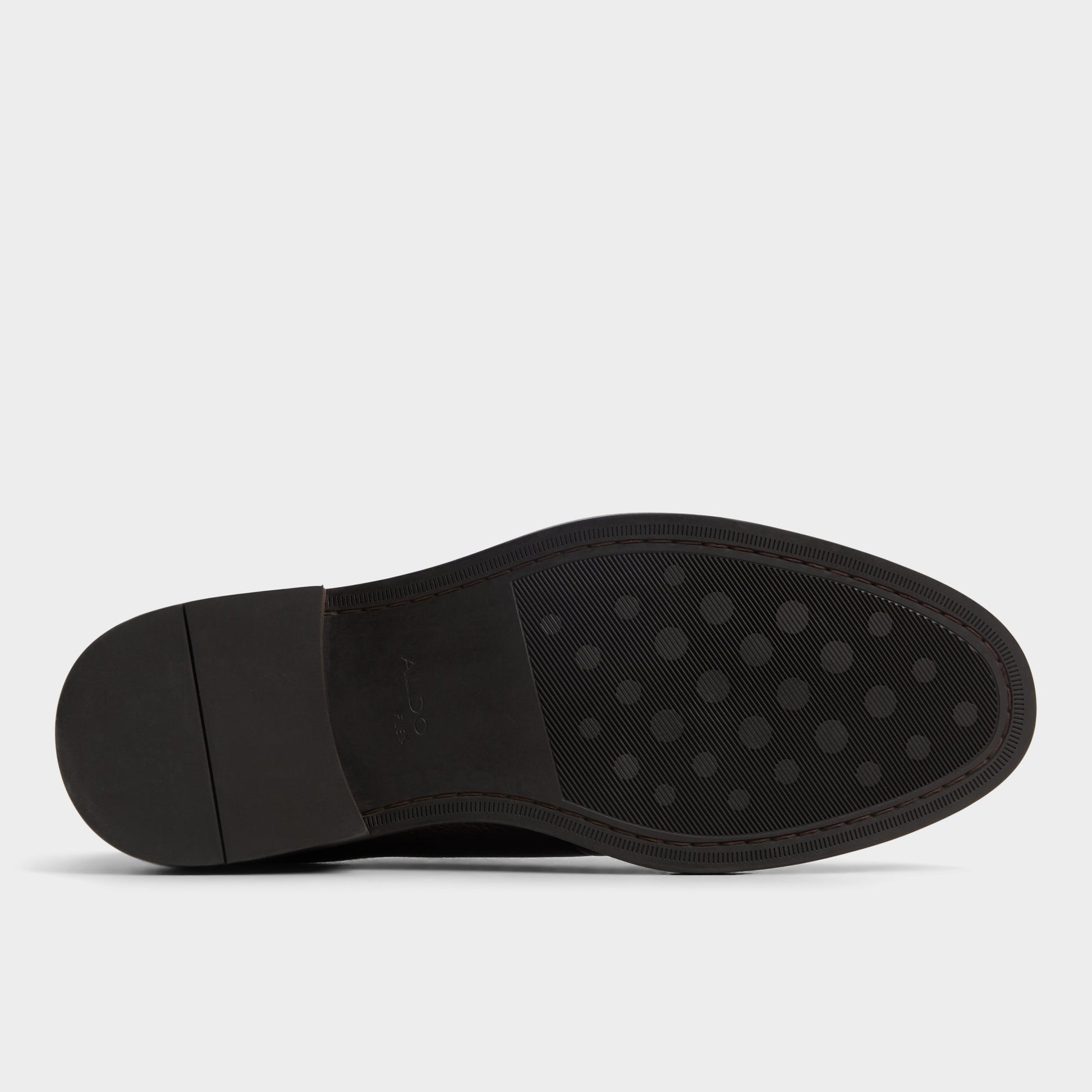 View of Dark Brown Croy Oxford shoe's sole