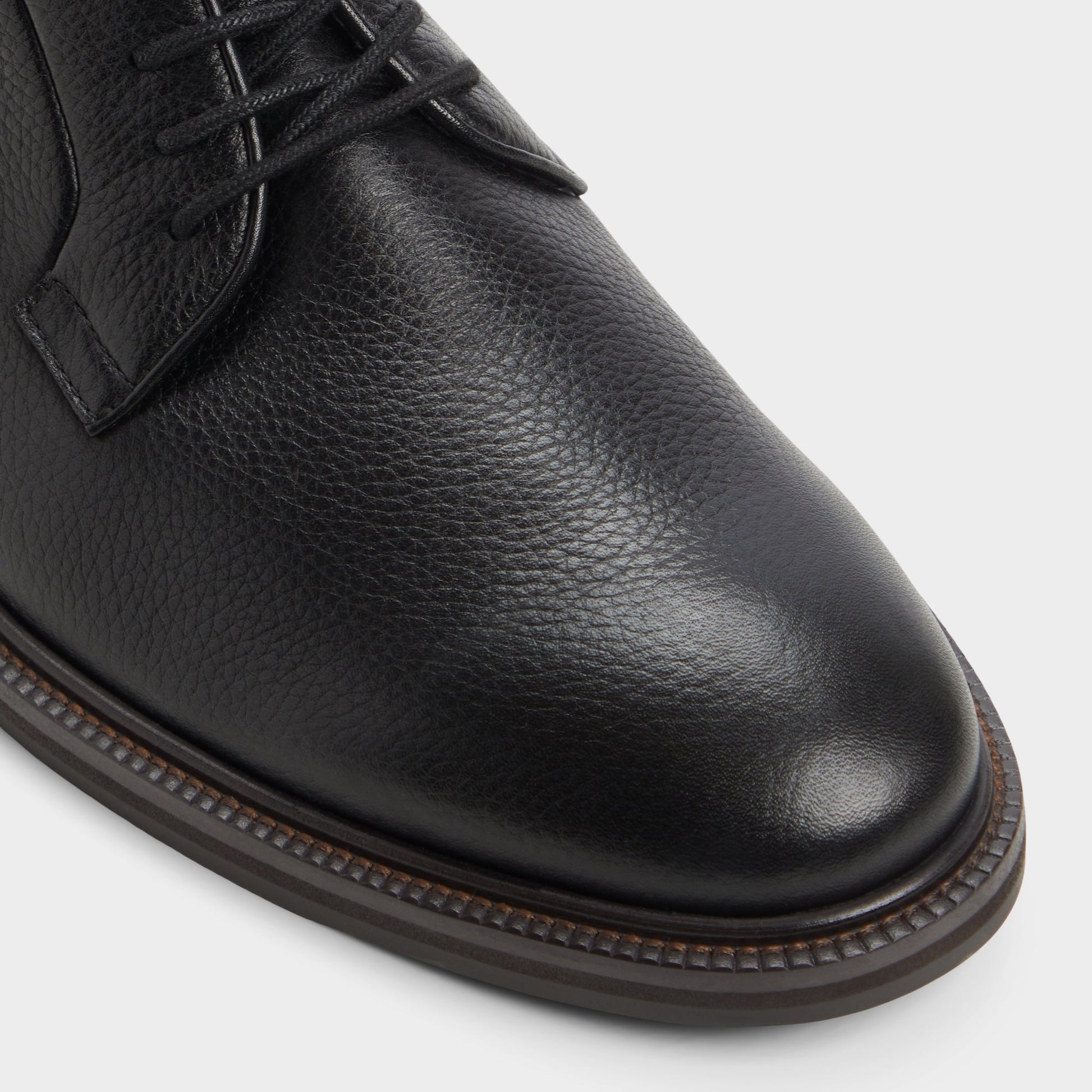 Close-up of the Black Croy Oxford shoe