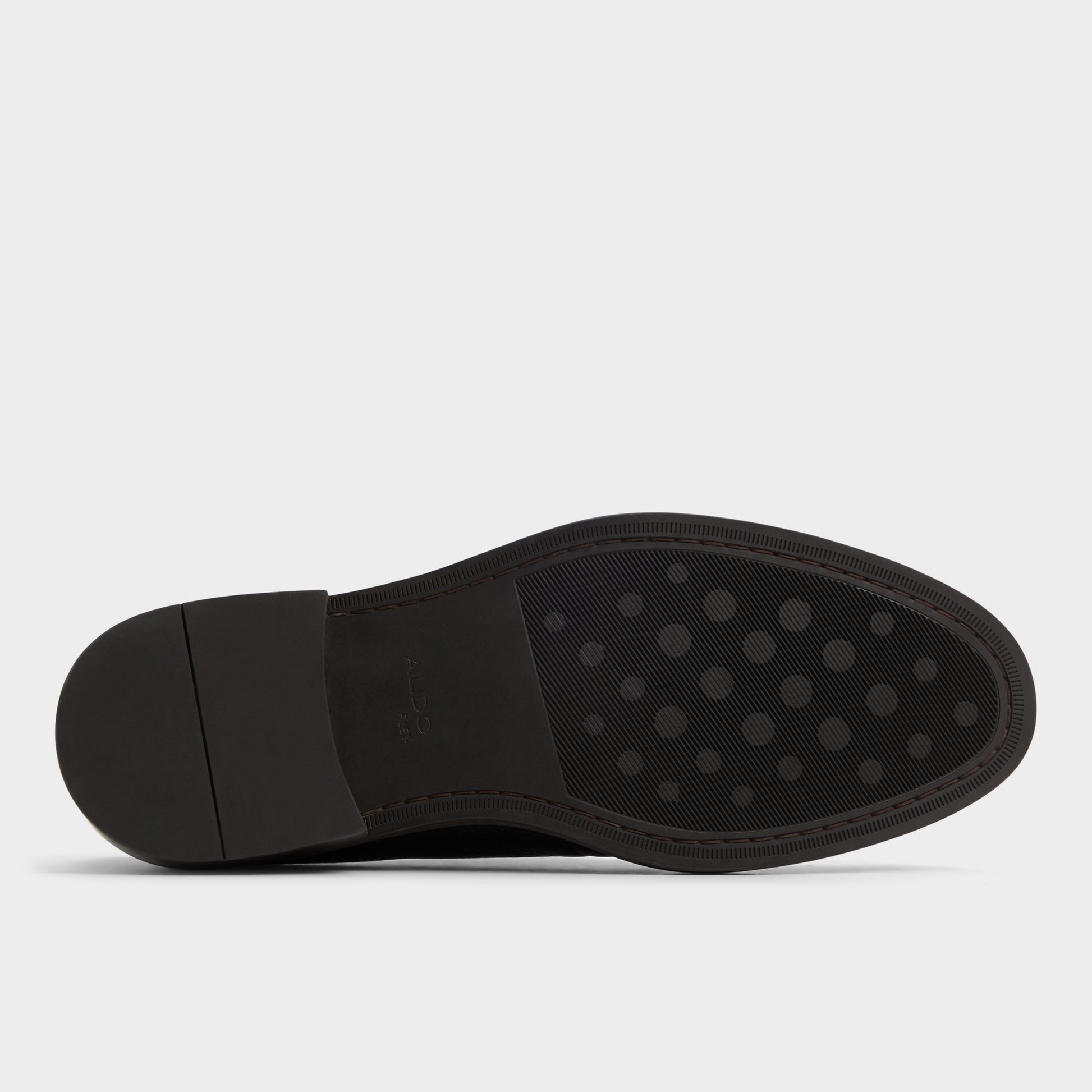 View of Black Croy Oxford shoe's sole