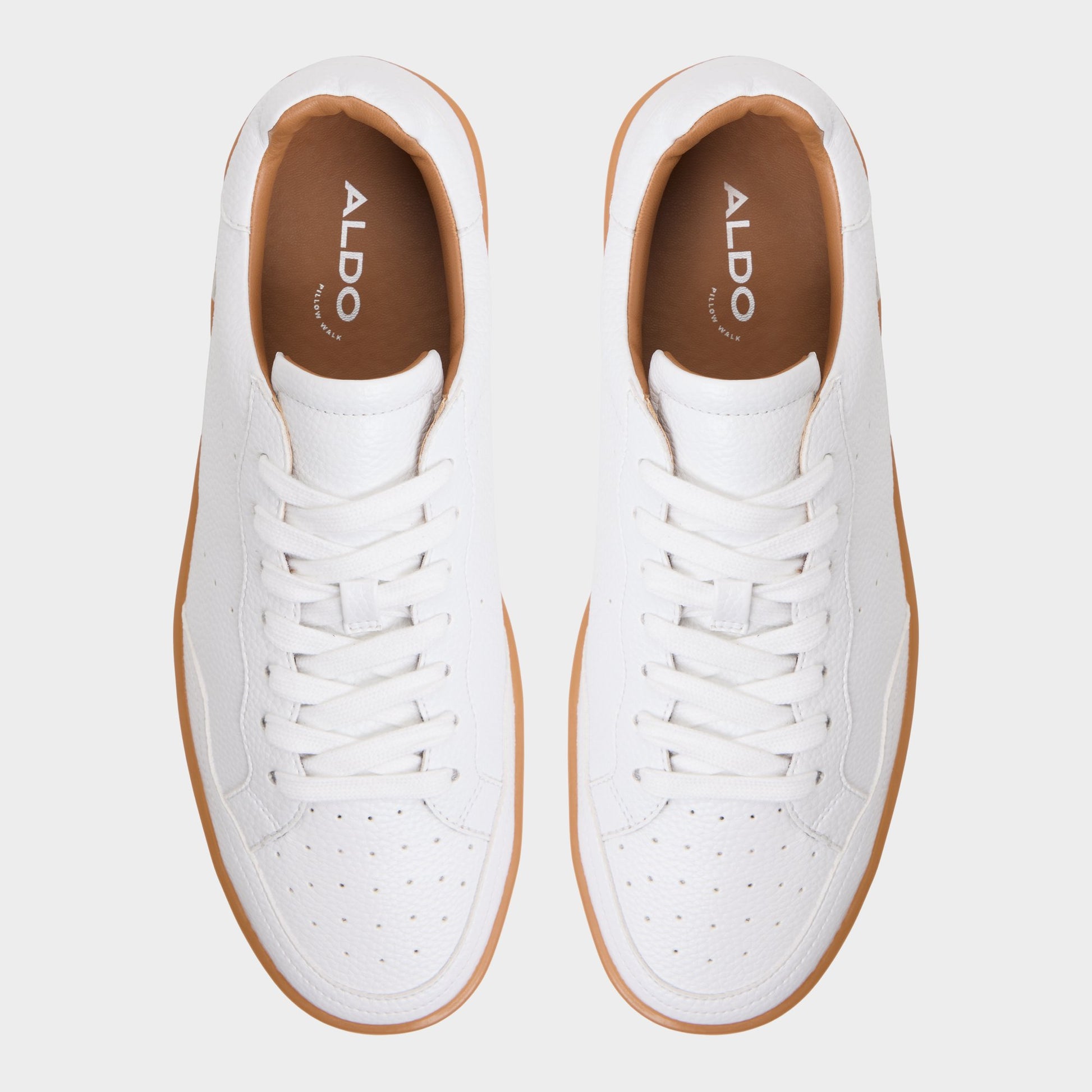 Top-down view of the White Wildbrook Low top sneaker