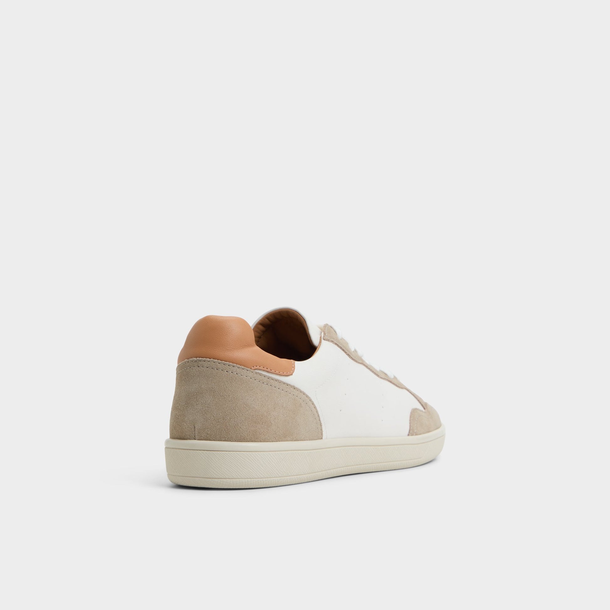 Three-quarter angle of Cream Wildbrook Low top sneaker's back side