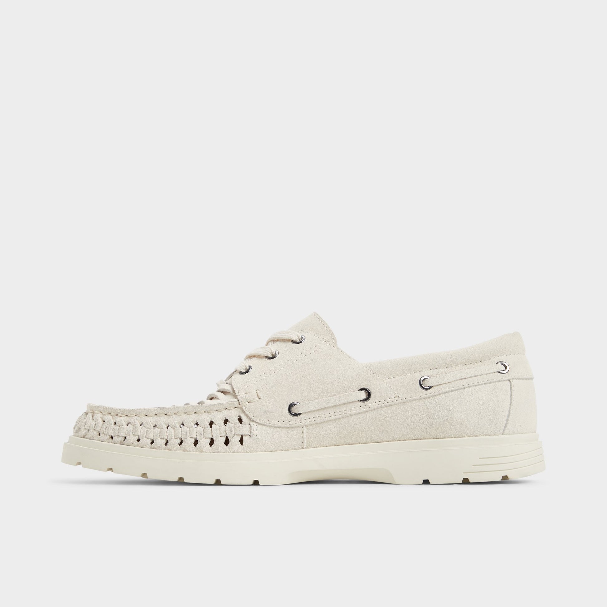 Side view of Ivory Mikal Boat shoe