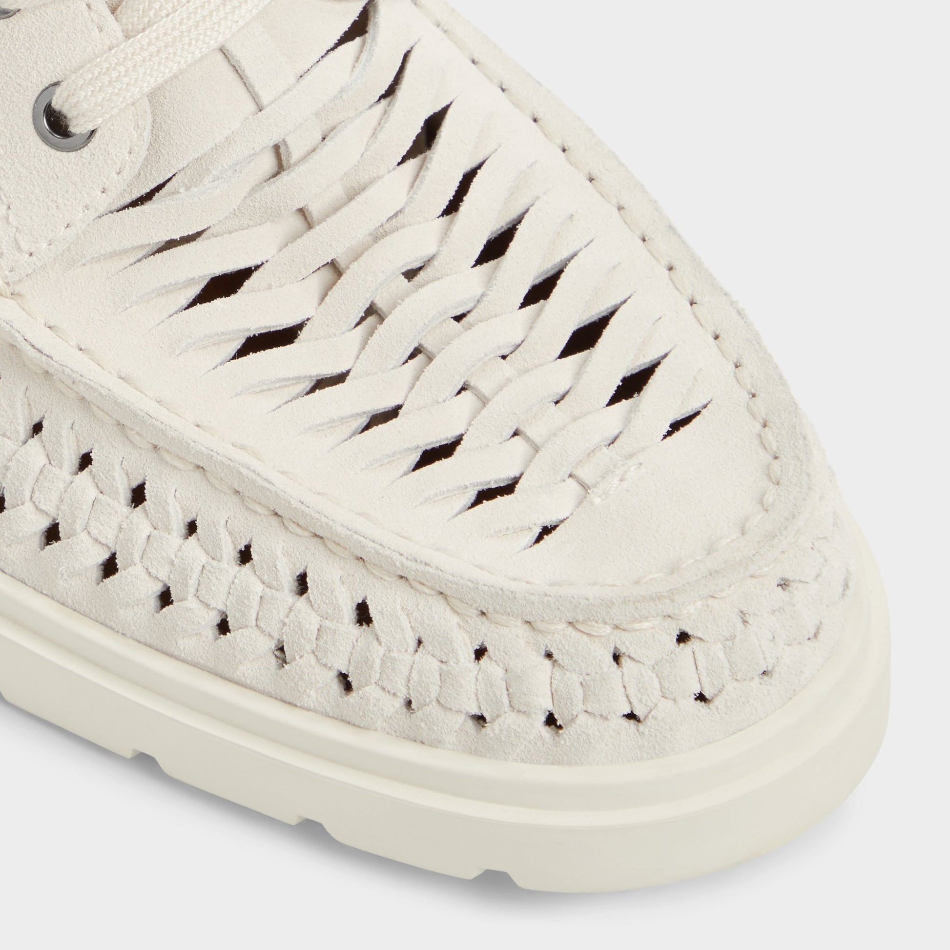 Close-up of the Ivory Mikal Boat shoe
