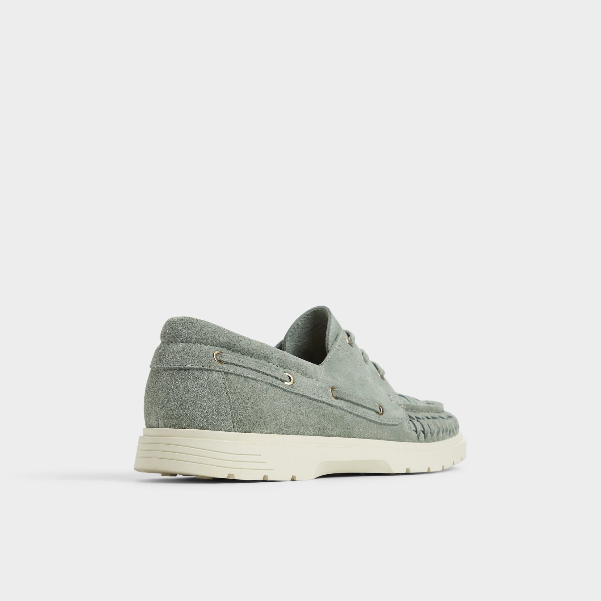 Three-quarter angle of Sage Mikal Boat shoe's back side