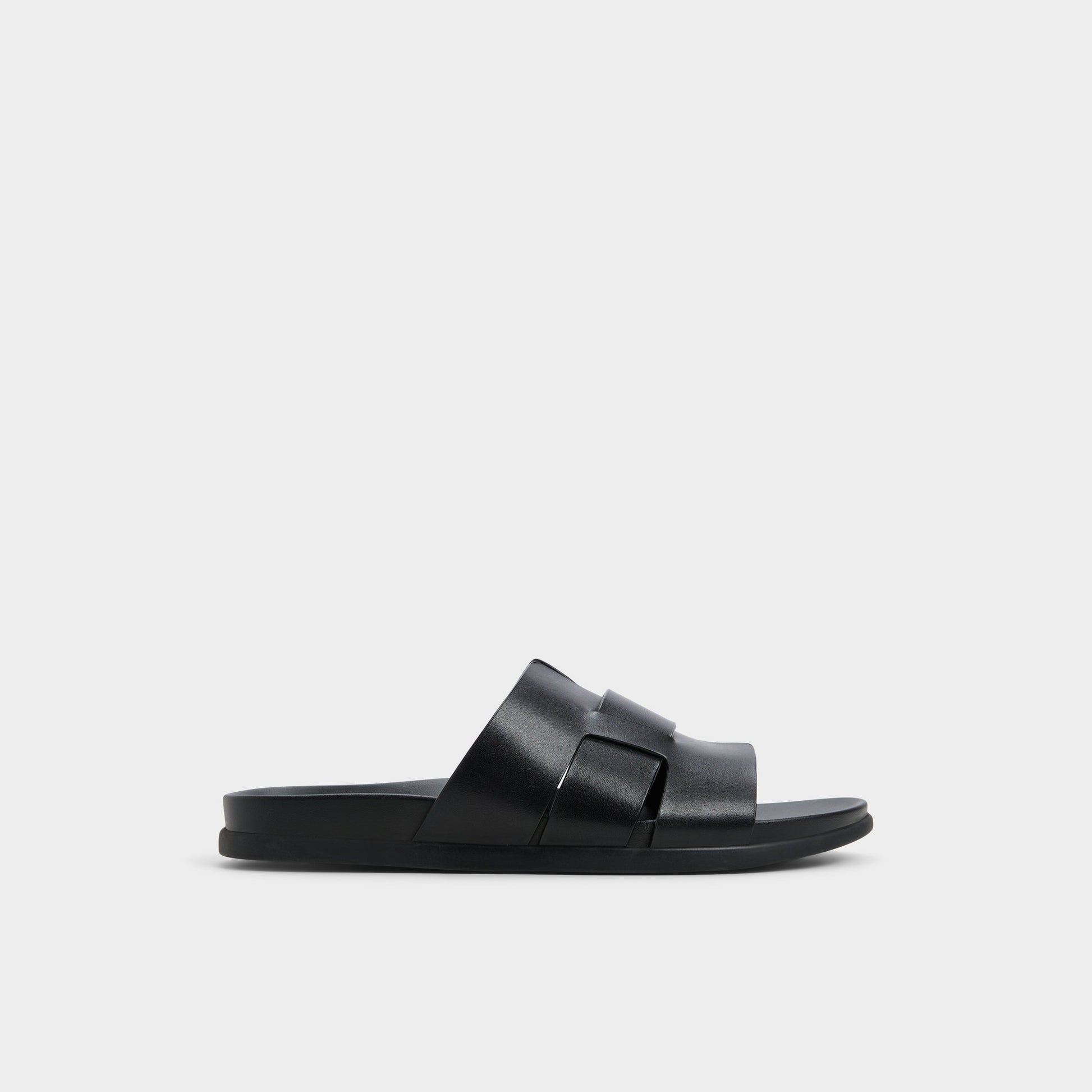 Main View of Black Padien Slide sandal for Mens