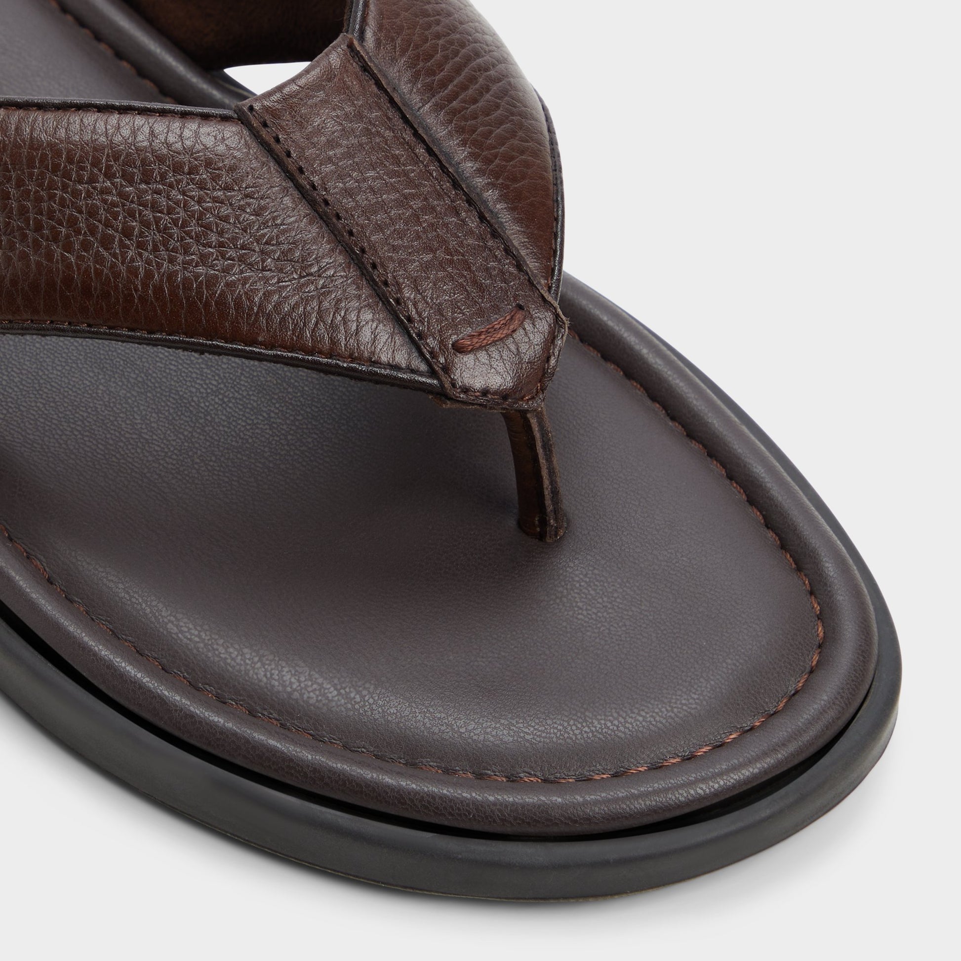 Close-up of the Dark Brown Tazzo Flip flop