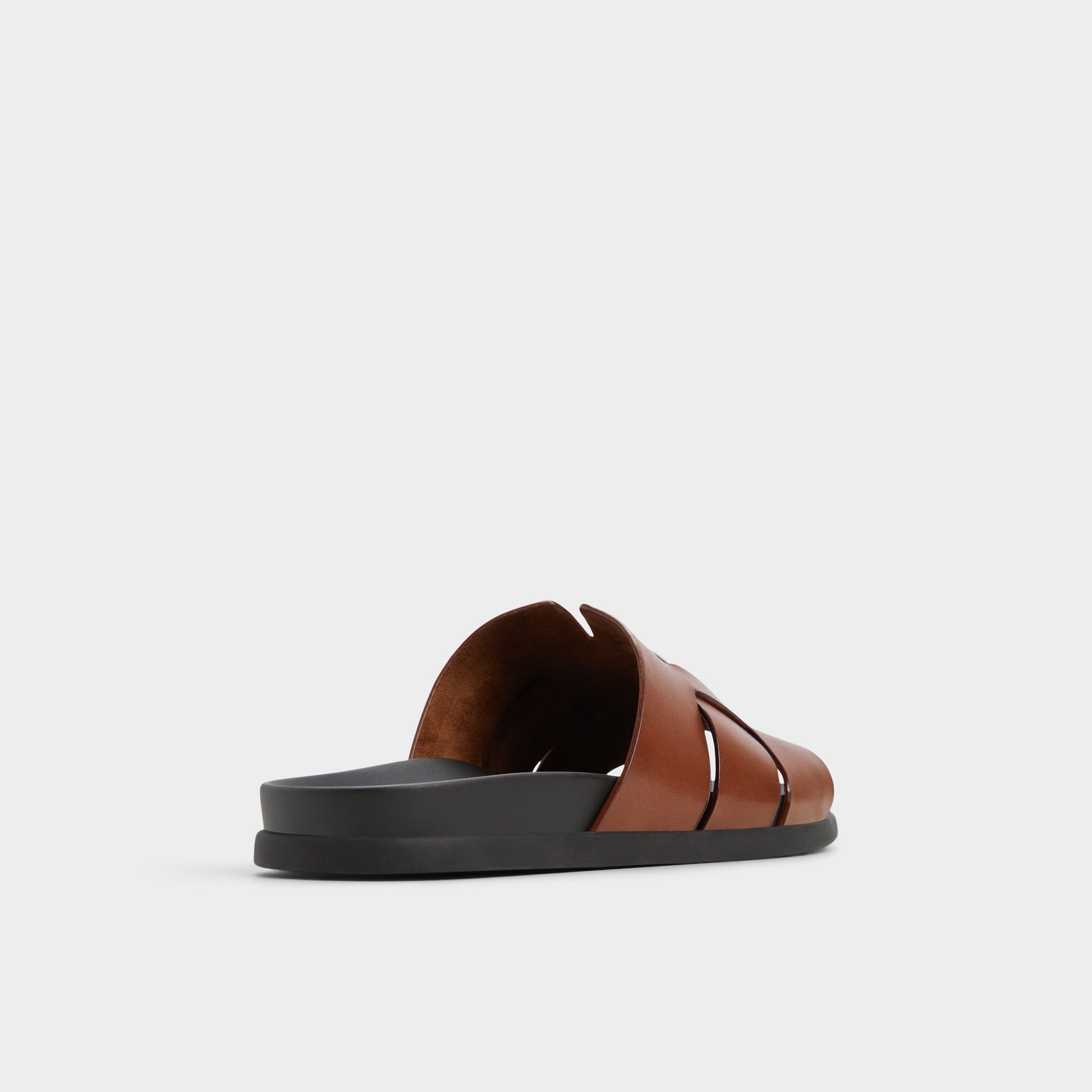 Three-quarter angle of Cognac Padien Slide sandal's back side