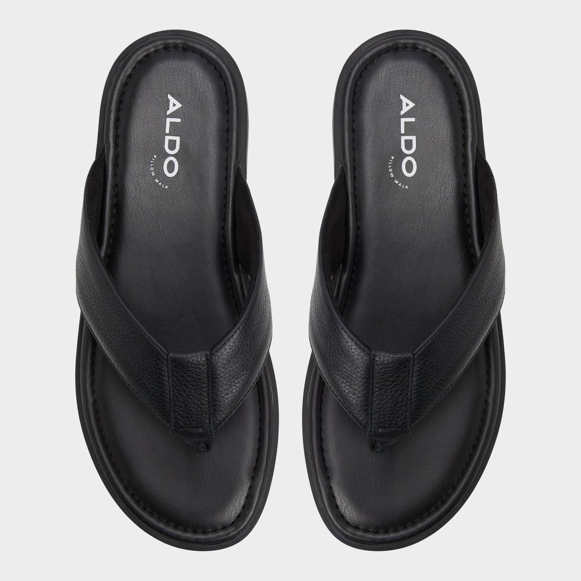 Top-down view of the Black Tazzo Flip flop