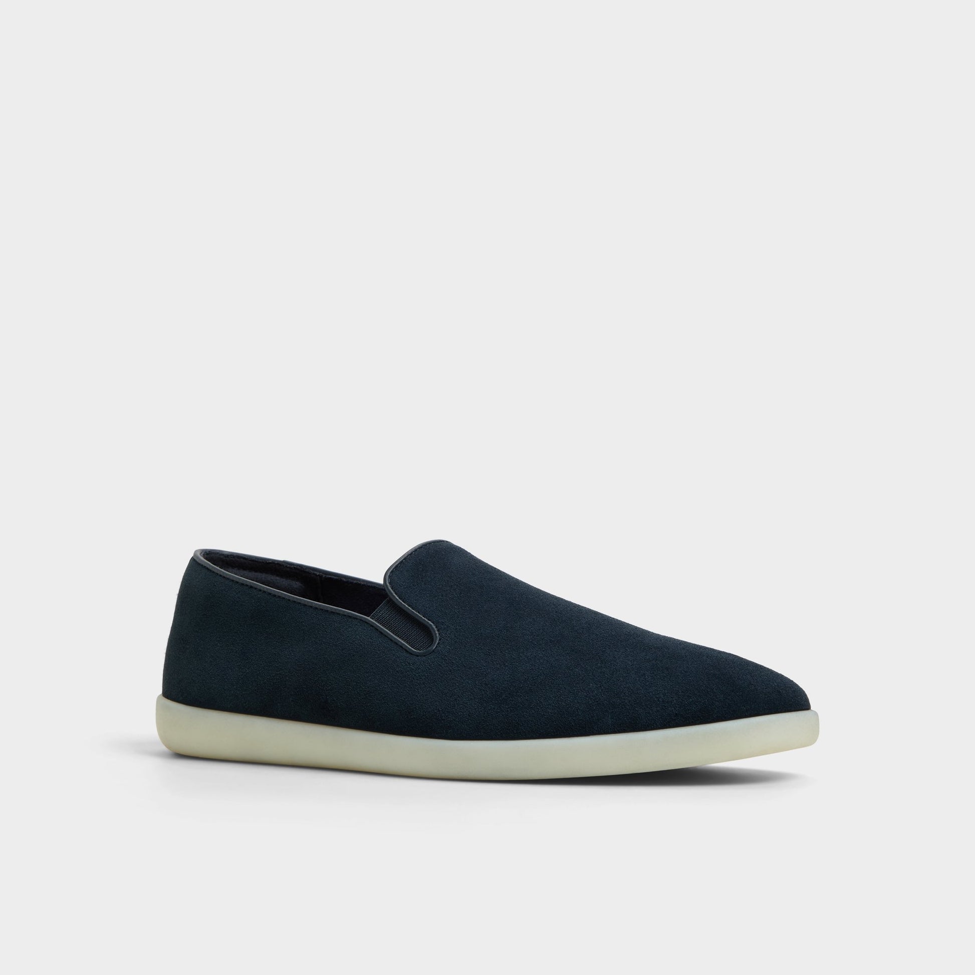 Three-quarter angle of Navy Seawind Loafer's front side