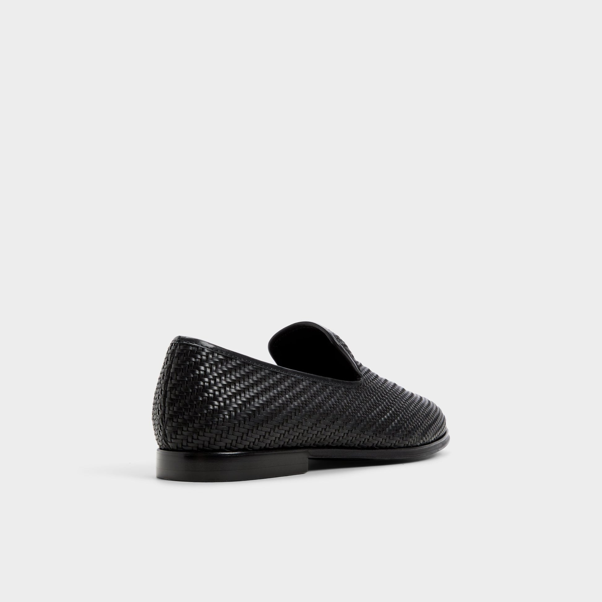 Three-quarter angle of Black Rimini Loafer's back side