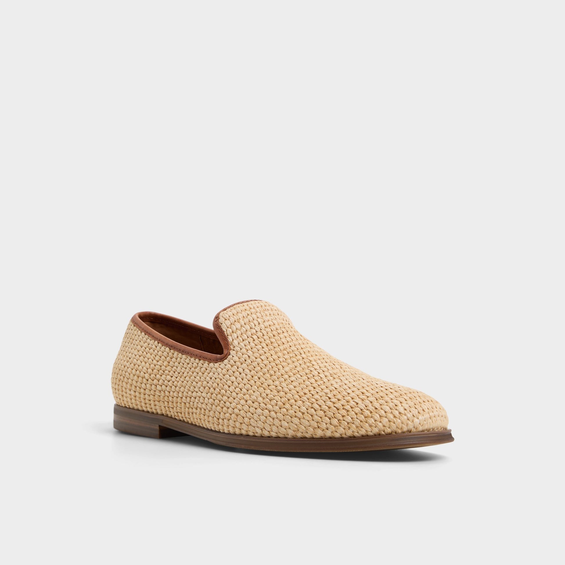 Three-quarter angle of Natural Rimini Loafer's front side