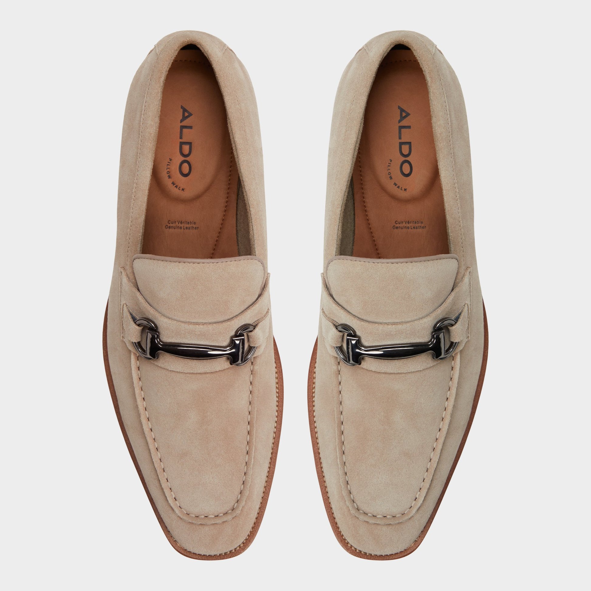 Top-down view of the Taupe Thado Loafer