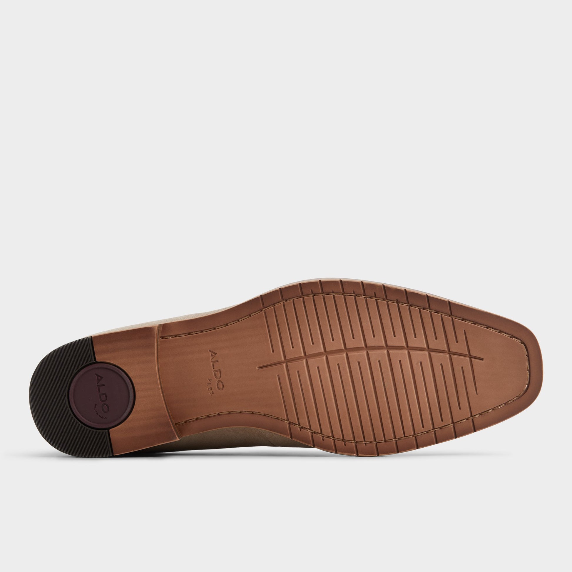 View of Taupe Thado Loafer's sole