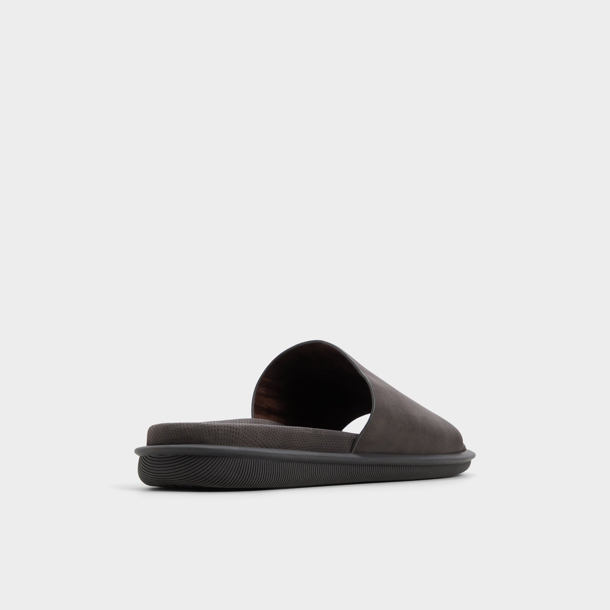 Three-quarter angle of Brown Galesa Slide sandal's back side