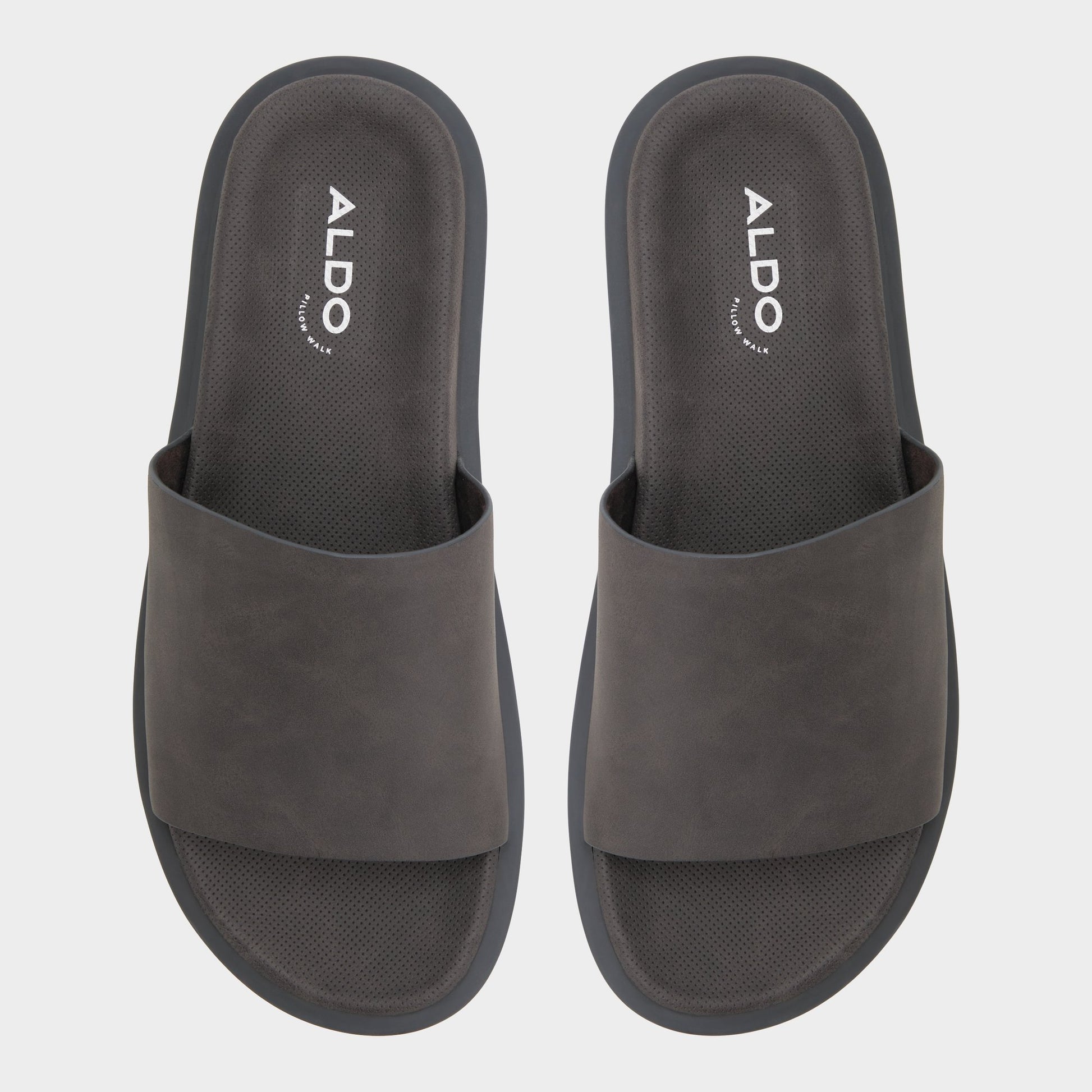 Top-down view of the Brown Galesa Slide sandal