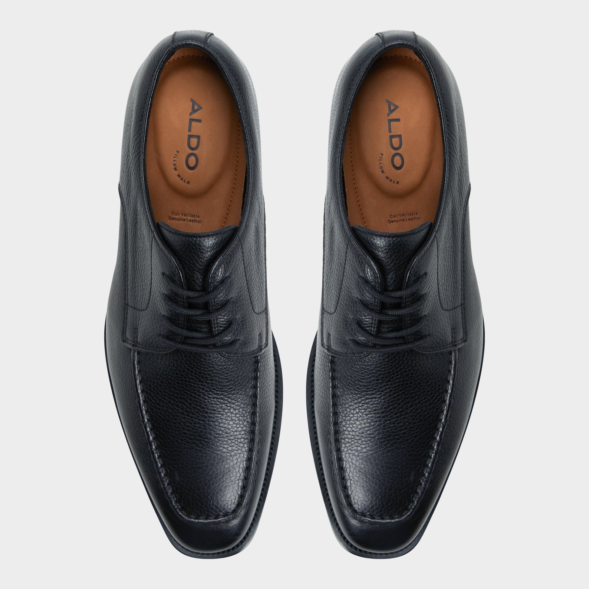 Top-down view of the Black Montcourt Derby shoe