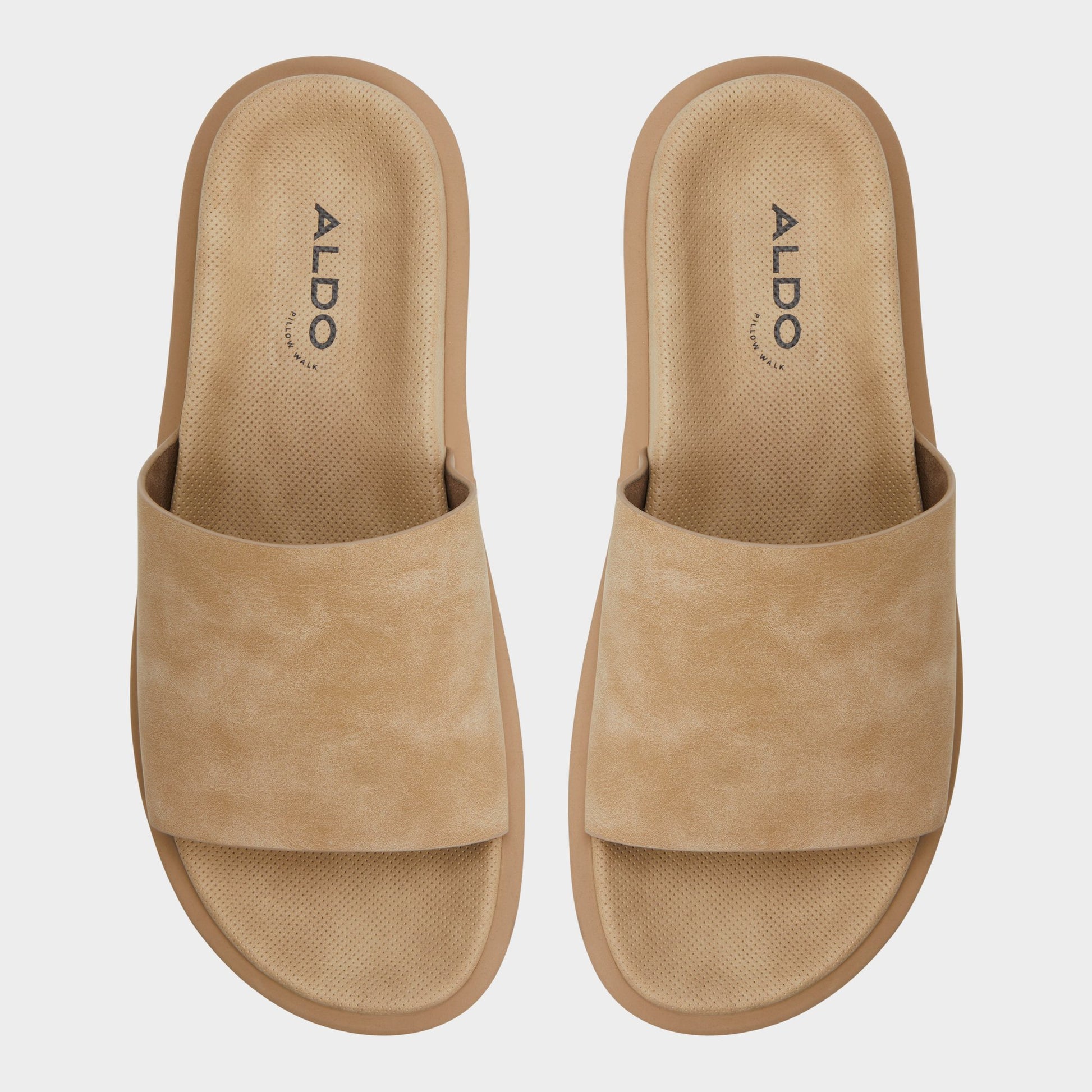 Top-down view of the Light Beige Galesa Slide sandal