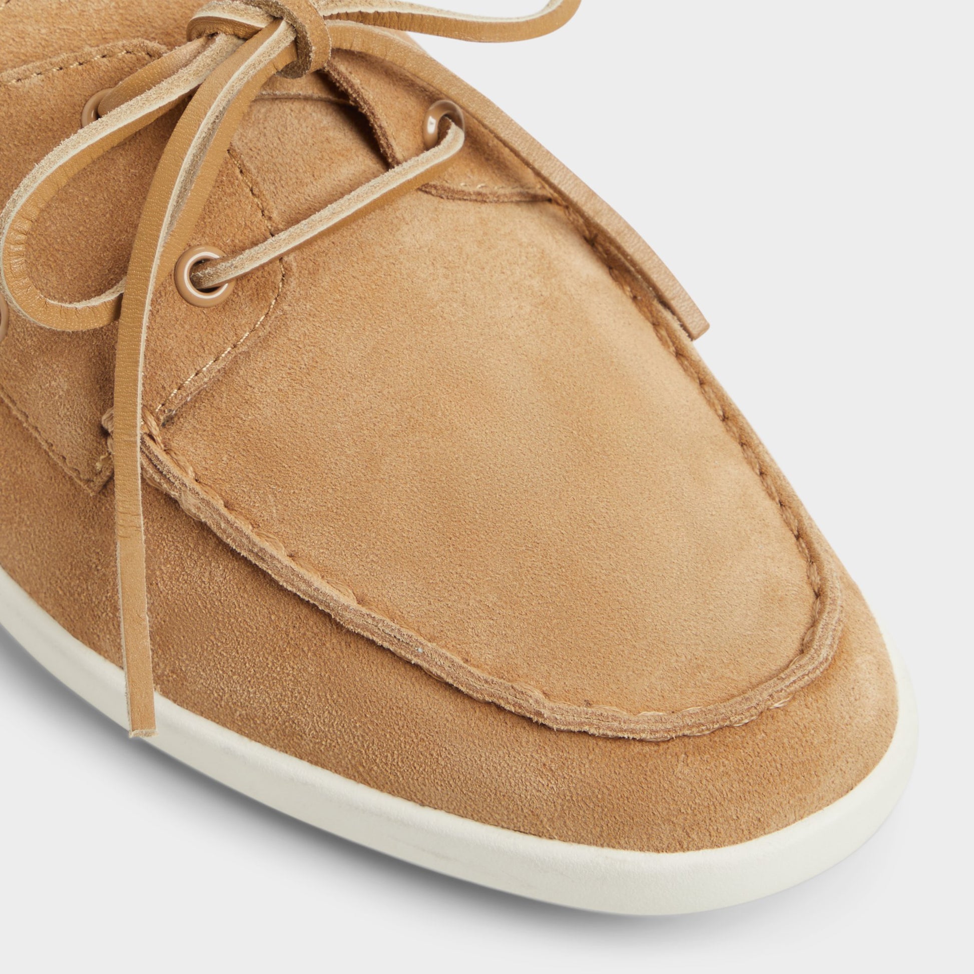Close-up of the Light Brown Portwind Boat shoe