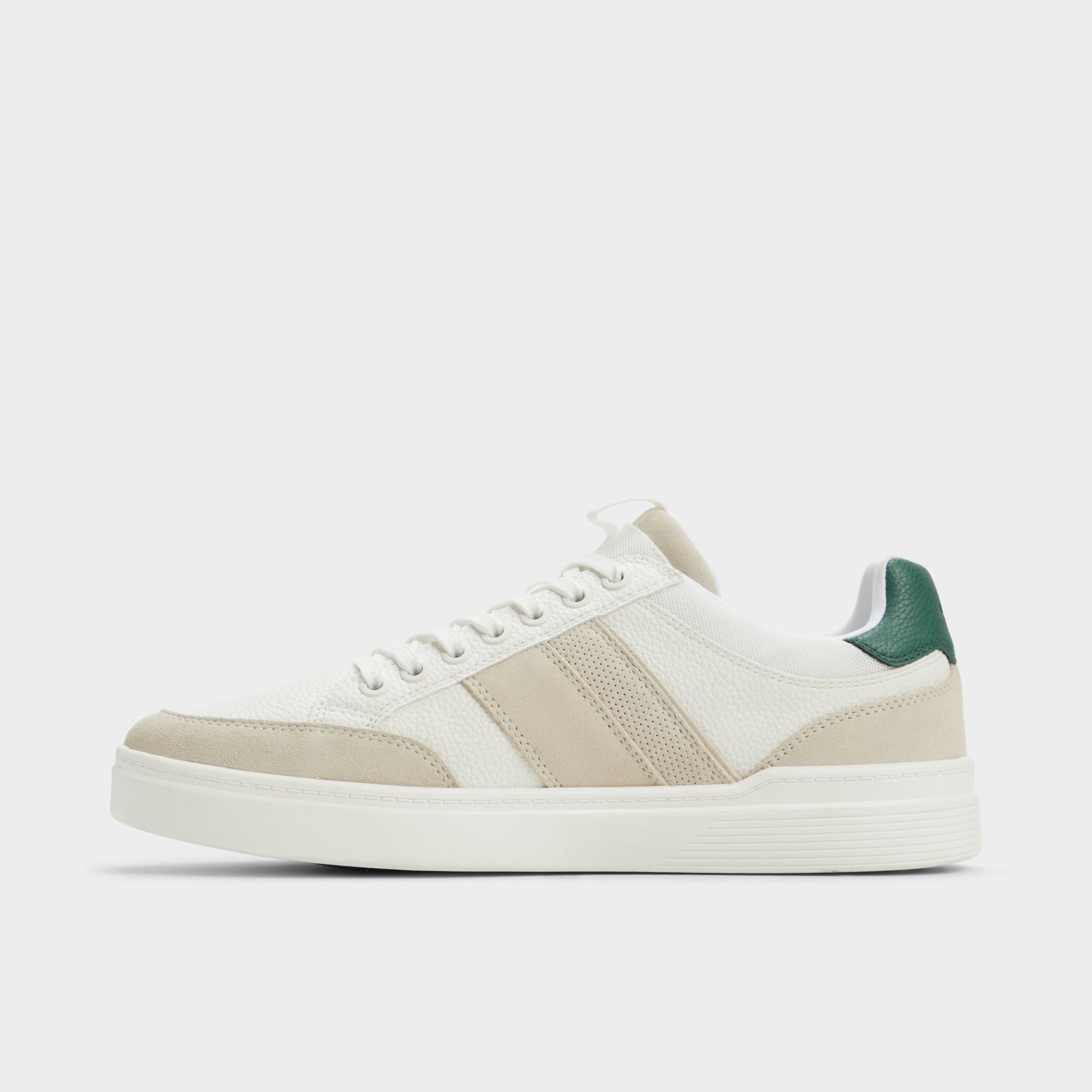 Side view of White/Bone Elio Low top sneaker