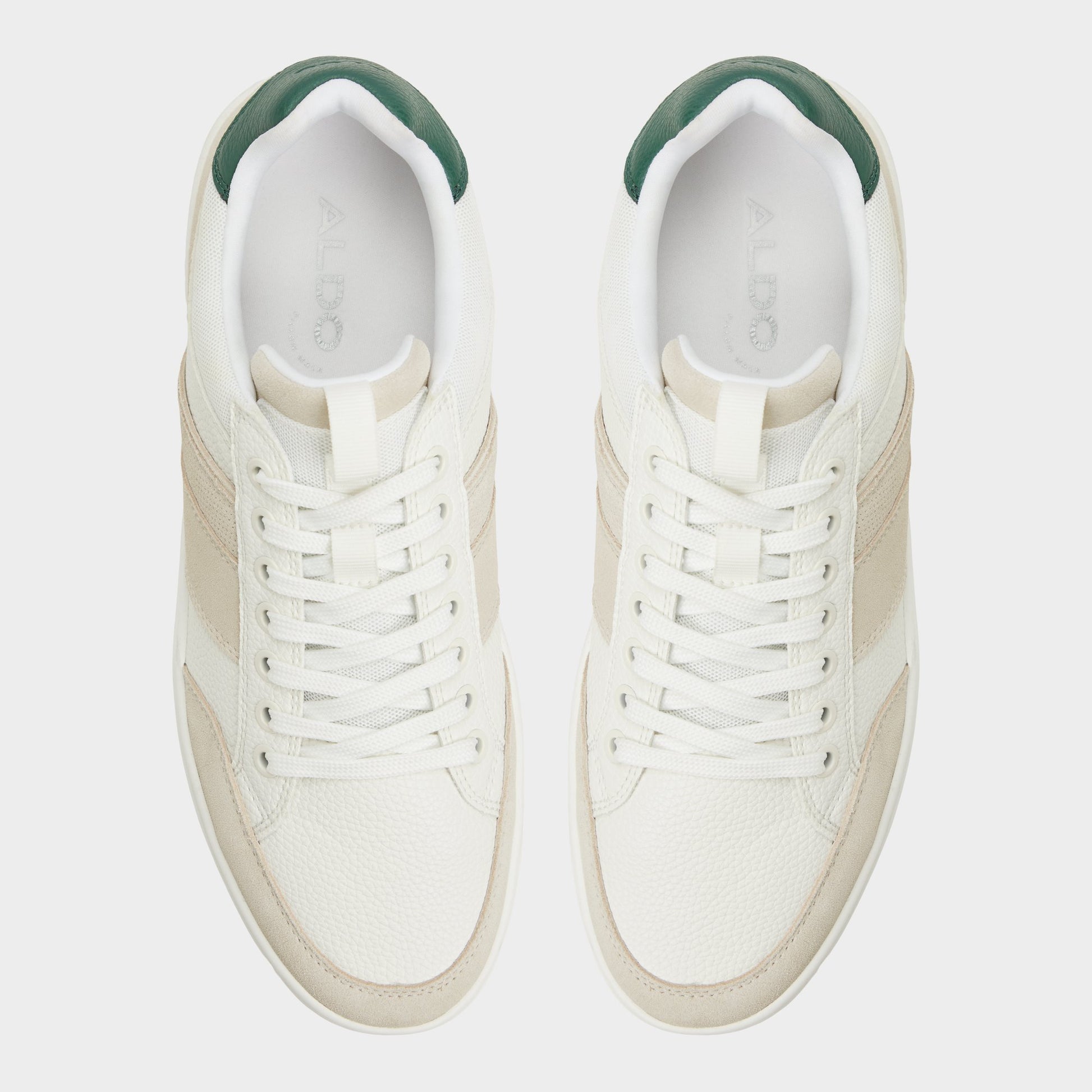Top-down view of the White/Bone Elio Low top sneaker