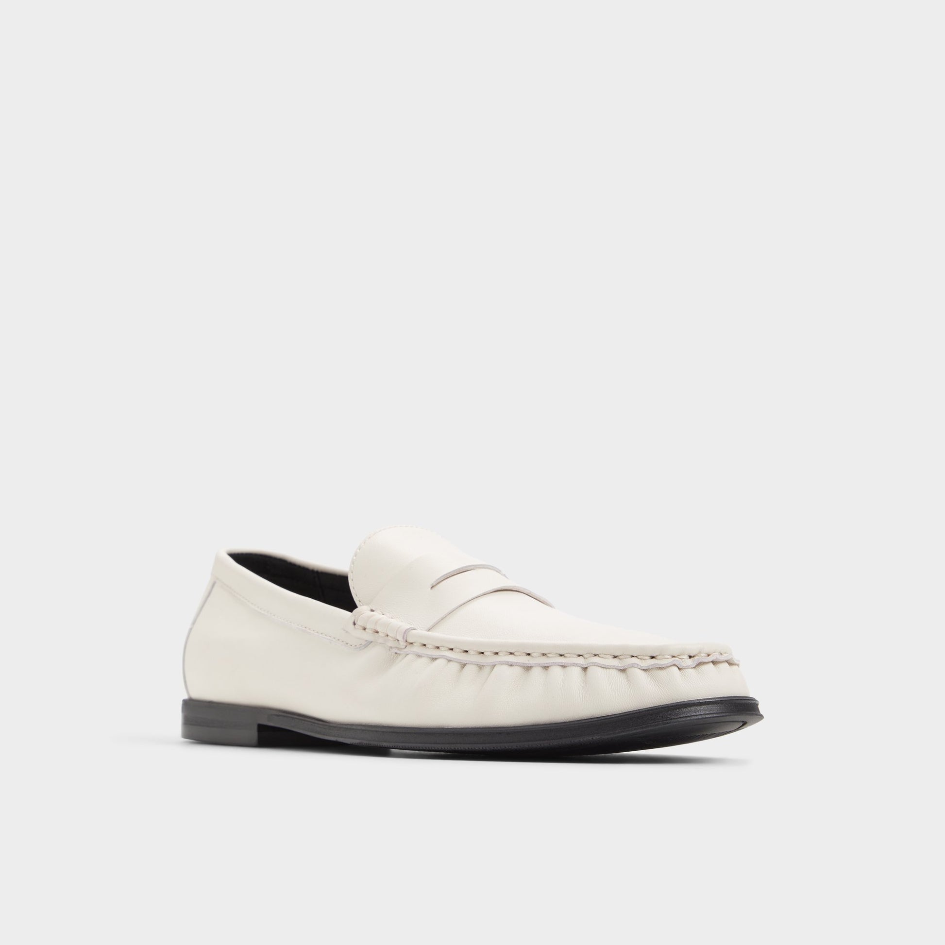 Three-quarter angle of Ivory Speakeasy Loafer's front side
