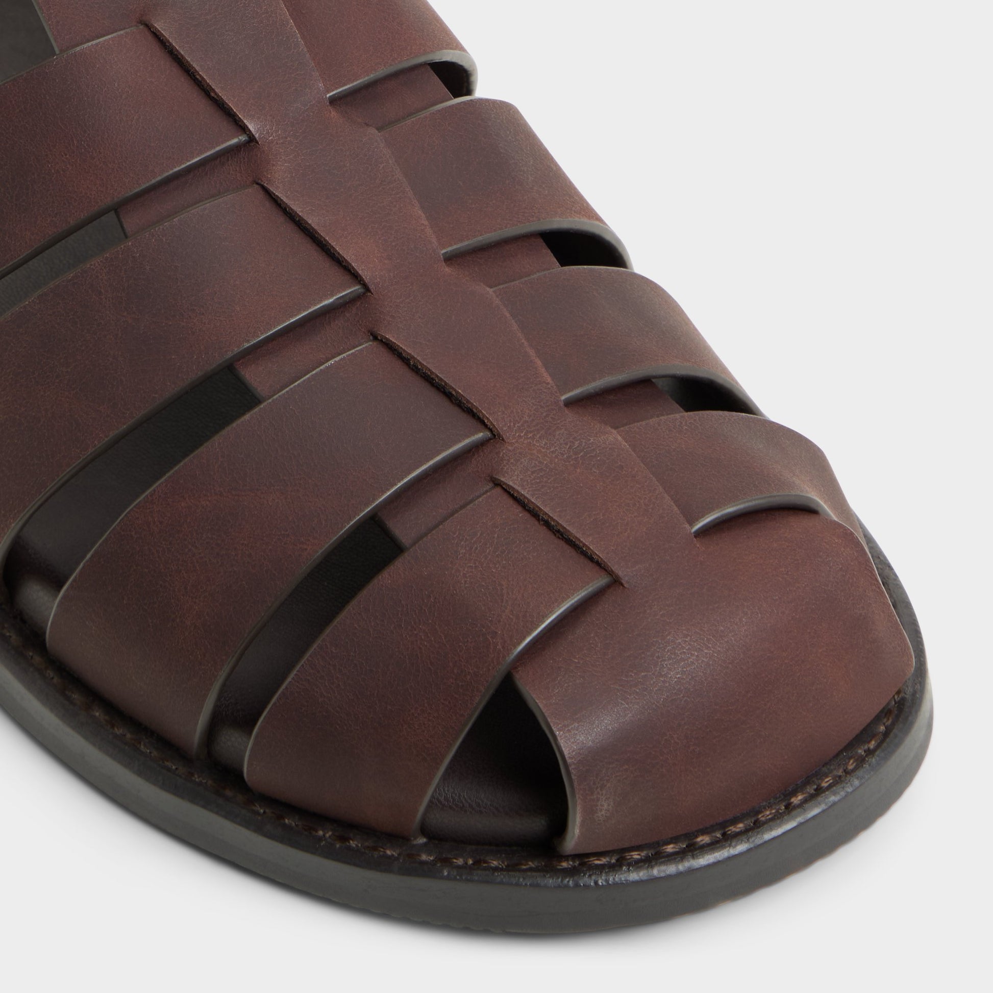 Close-up of the Brown Overflow Wildhaven Flat sandal