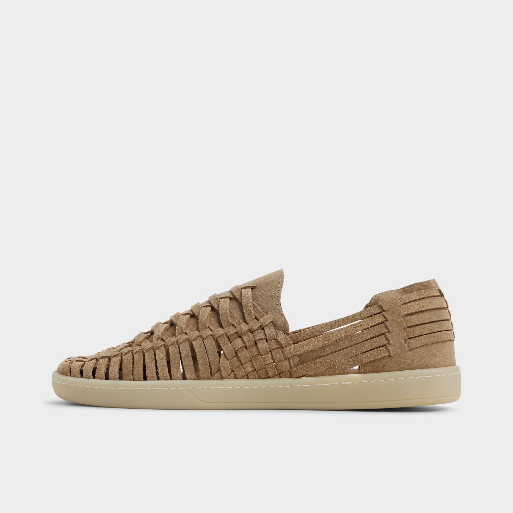 Side view of Taupe Grecio Loafer