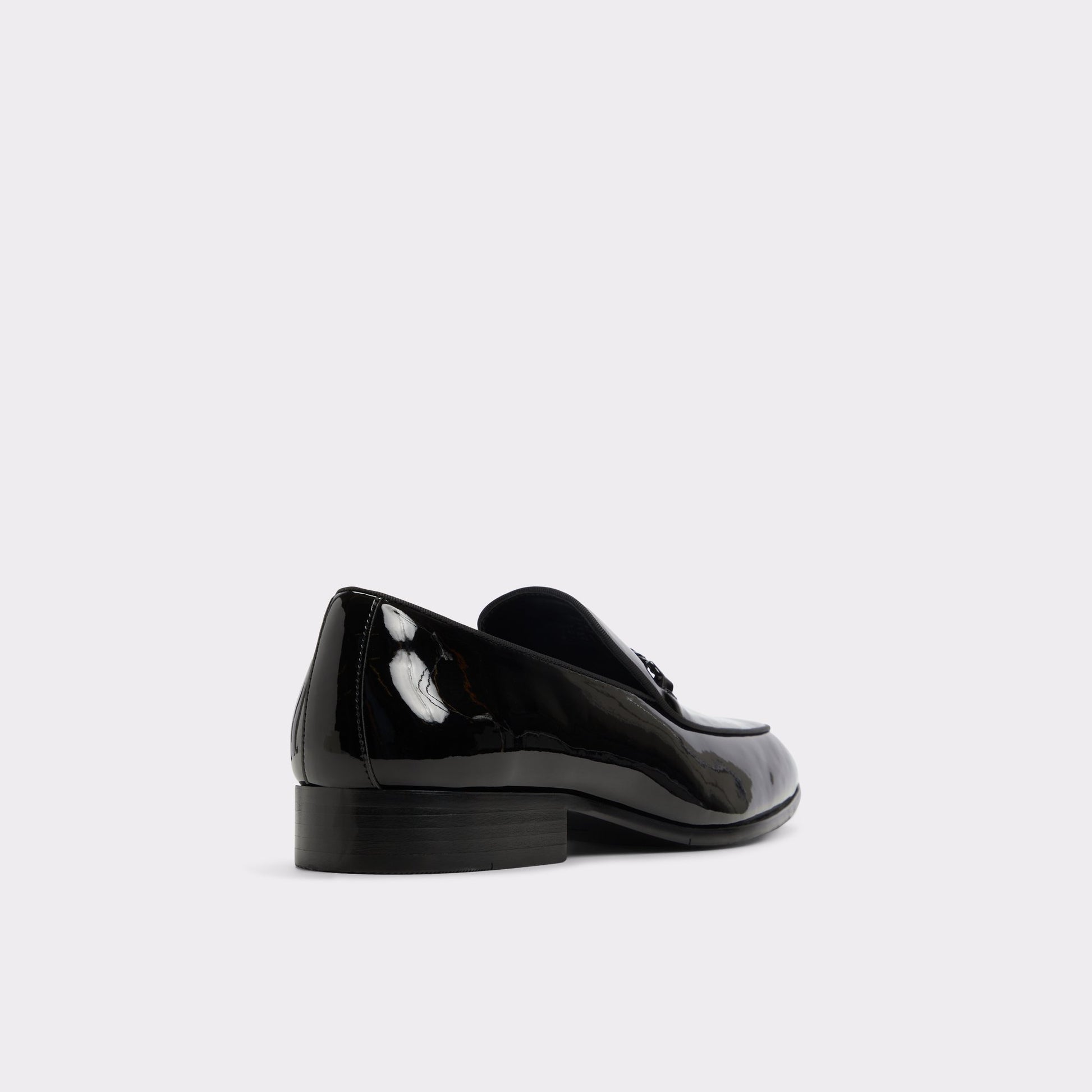 Three-quarter angle of Black Umo Loafer's back side