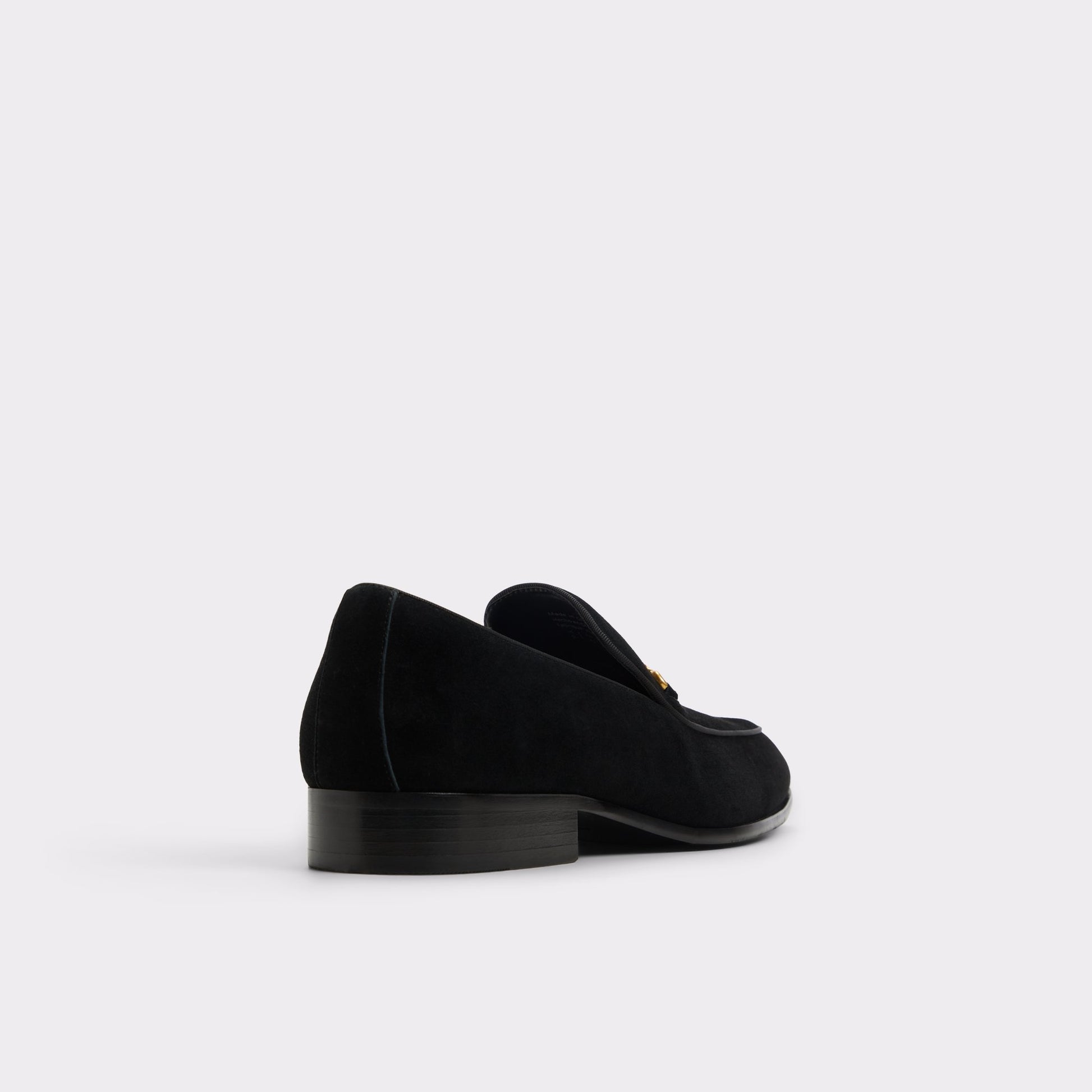 Three-quarter angle of Open Black Umo Loafer's back side