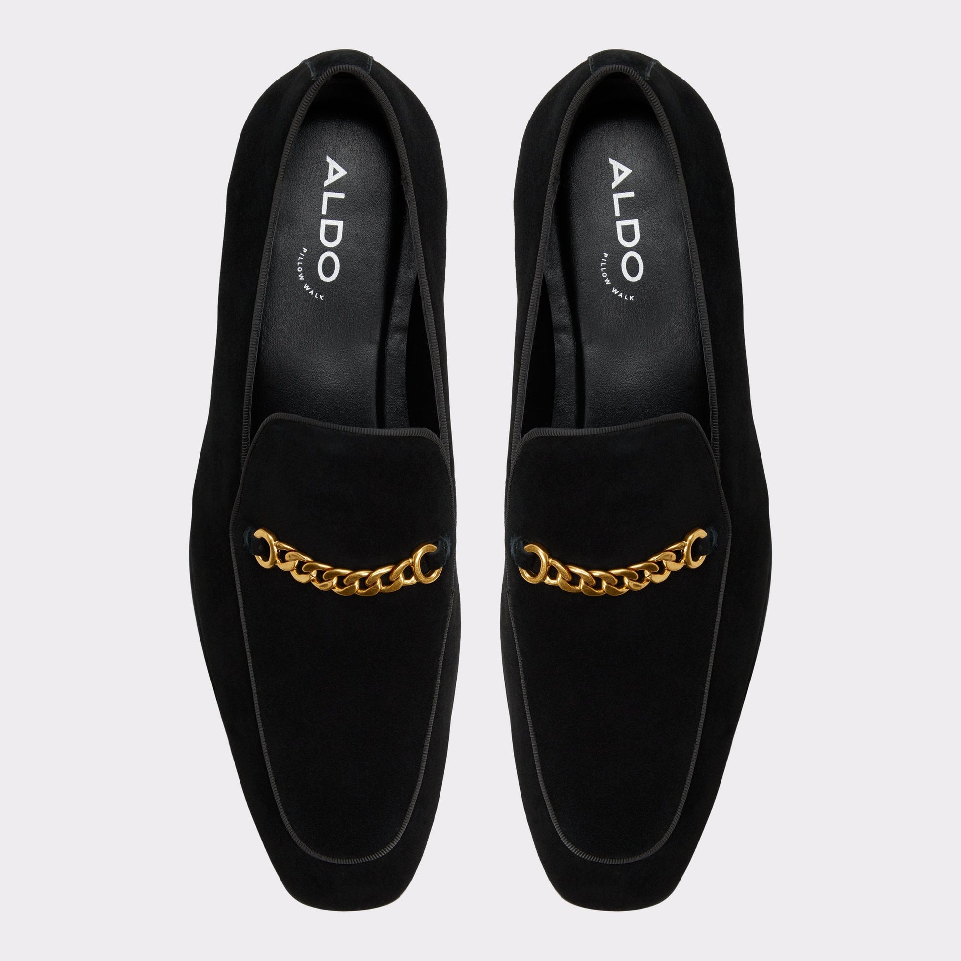 Top-down view of the Open Black Umo Loafer