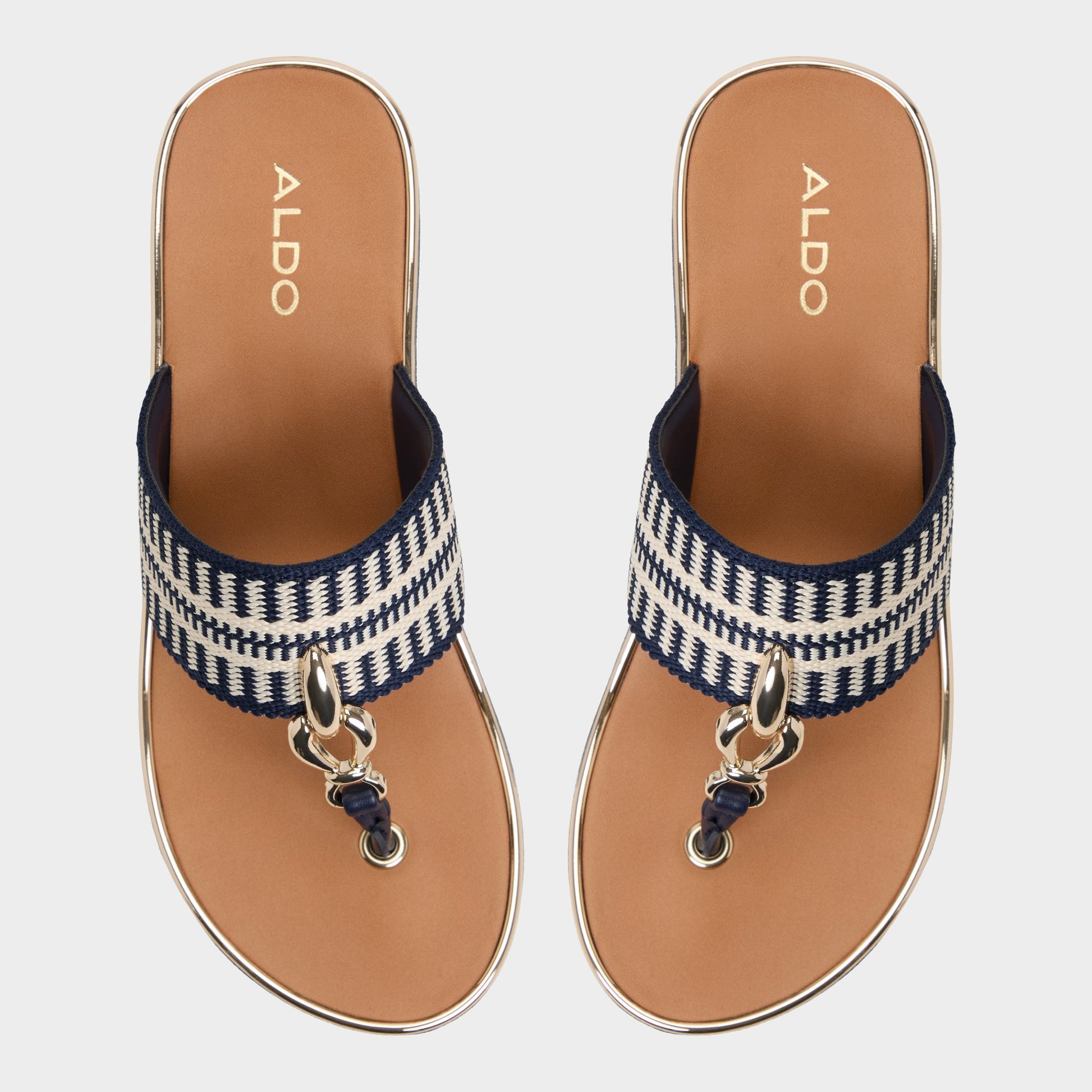 Top-down view of the Bright Multi Penelopy Wedge sandal