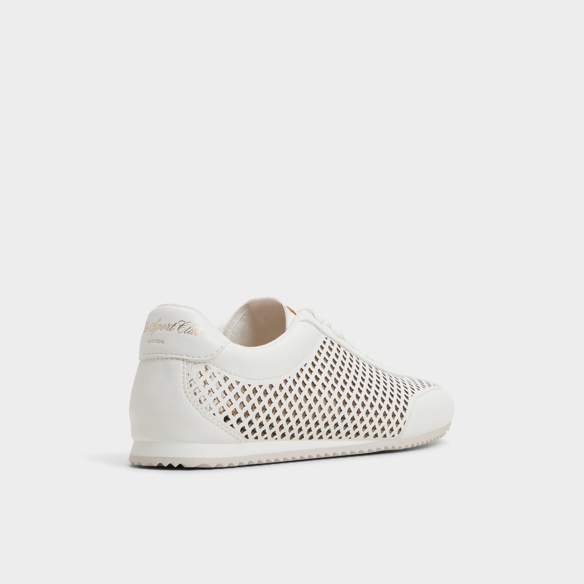 Three-quarter angle of Open White Carefree Jogger sneaker's back side