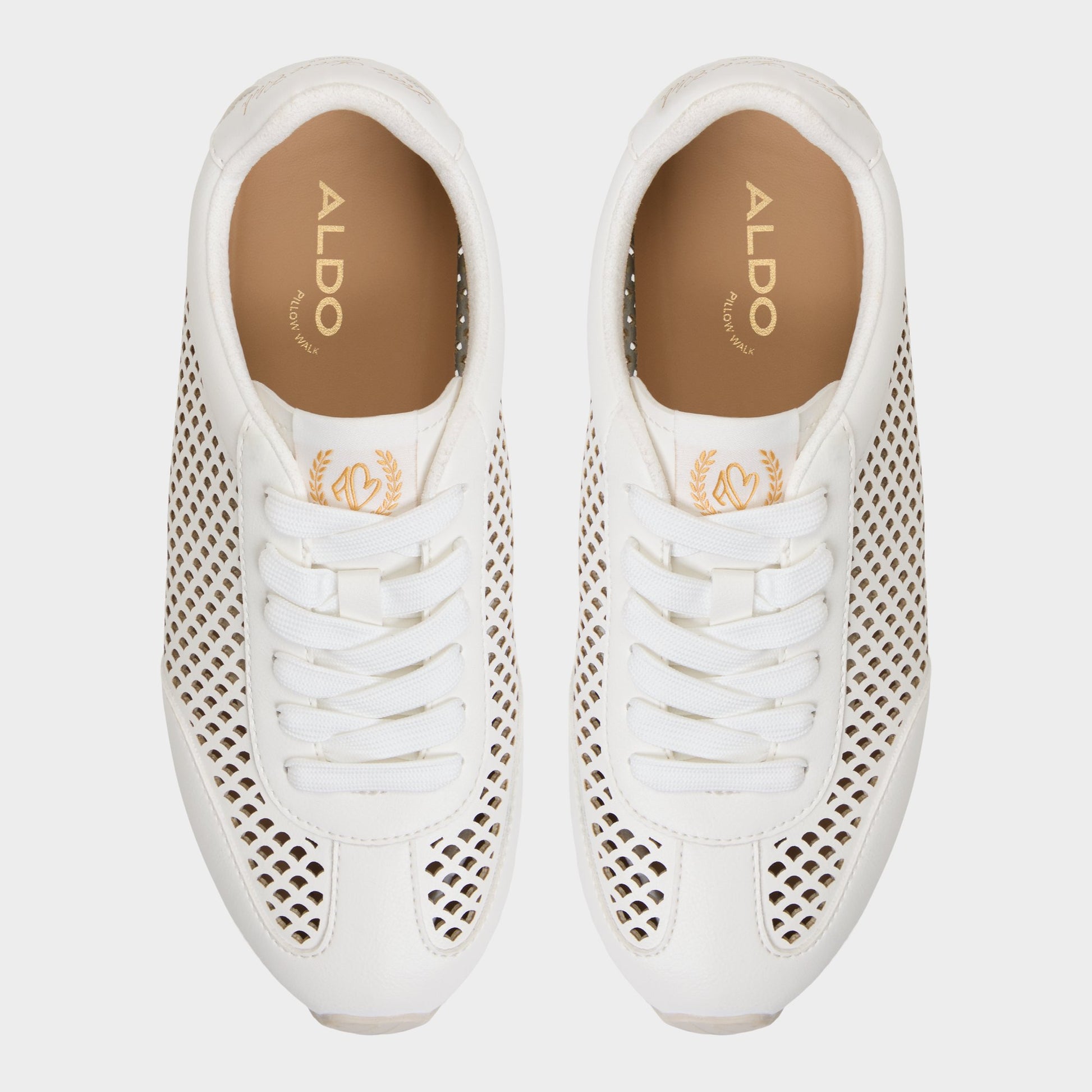 Top-down view of the Open White Carefree Jogger sneaker