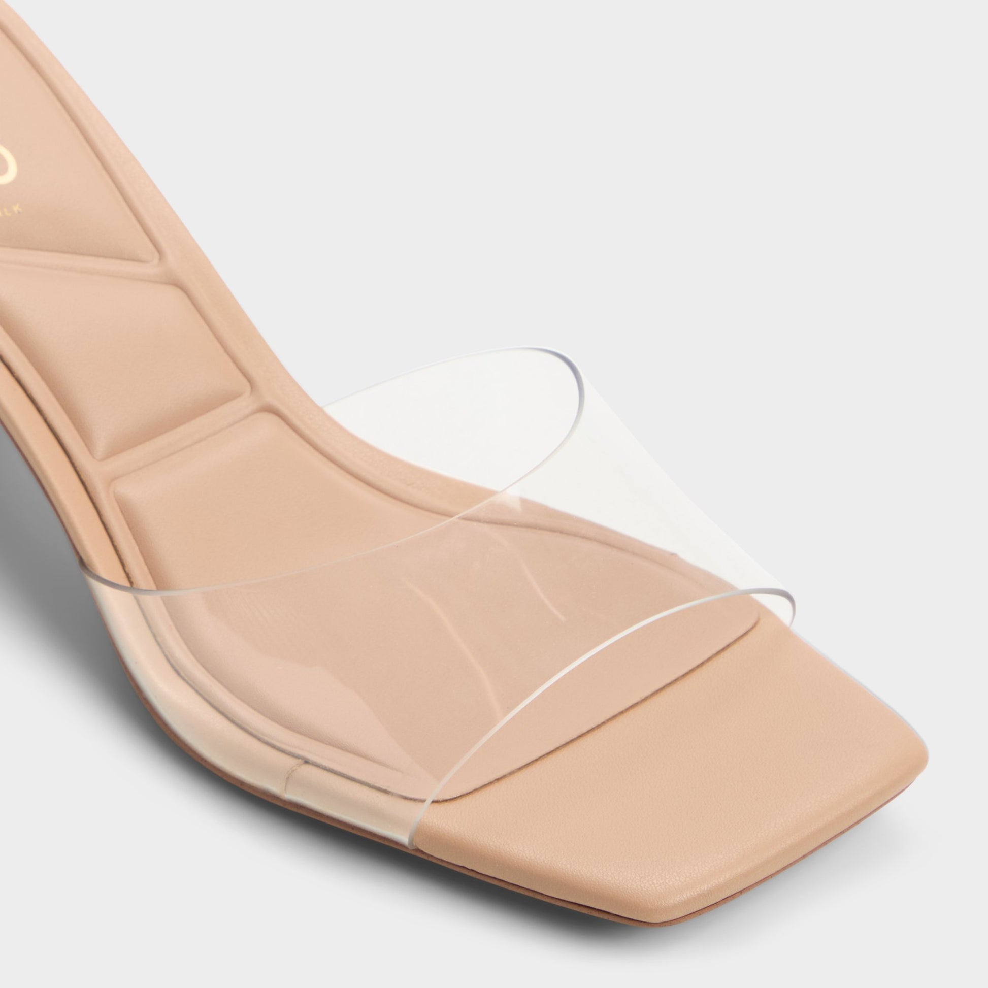 Close-up of the Tan Enchanting Heeled mule