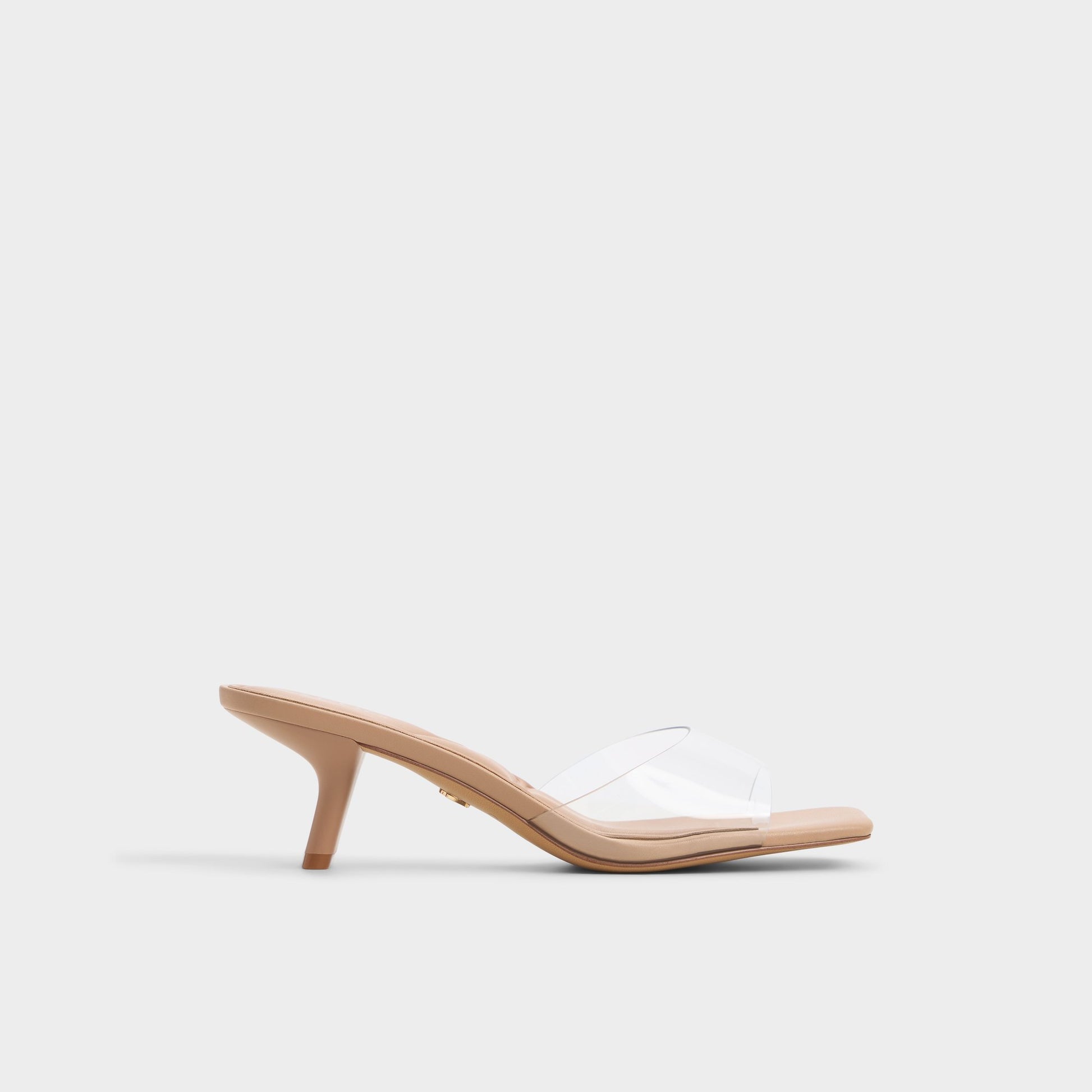 Main View of Tan Enchanting Heeled mule for Womens