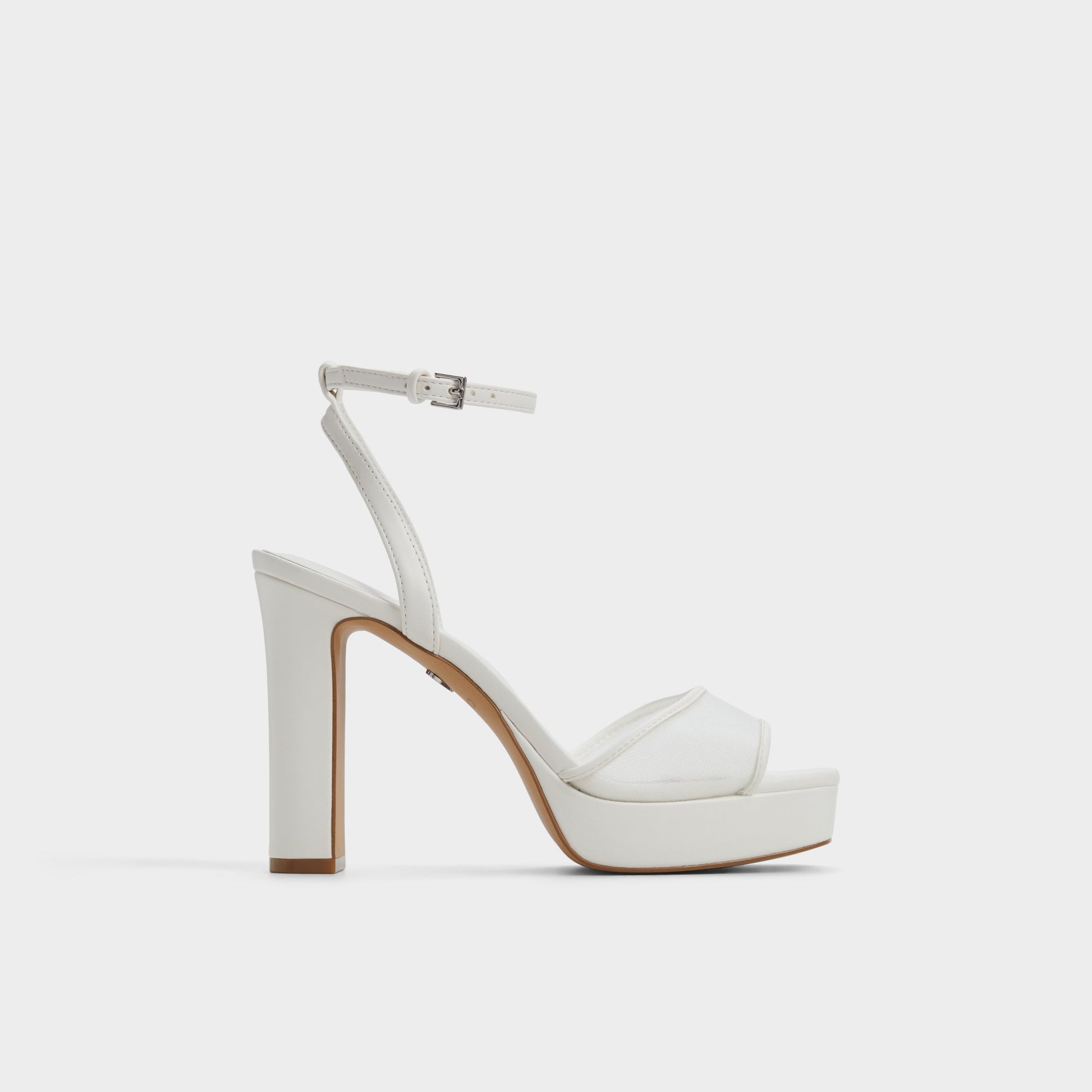 Main View of Other White Chicglimmer Strappy heeled sandal for Womens