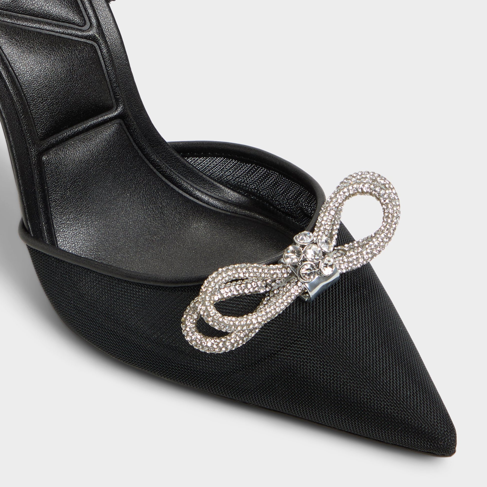 Close-up of the Black Addie Slingback heel