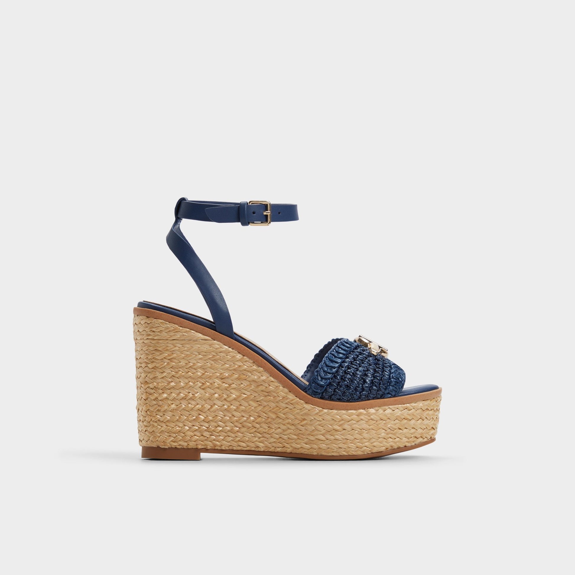 Main View of Navy Ybylin Wedge sandal for Womens