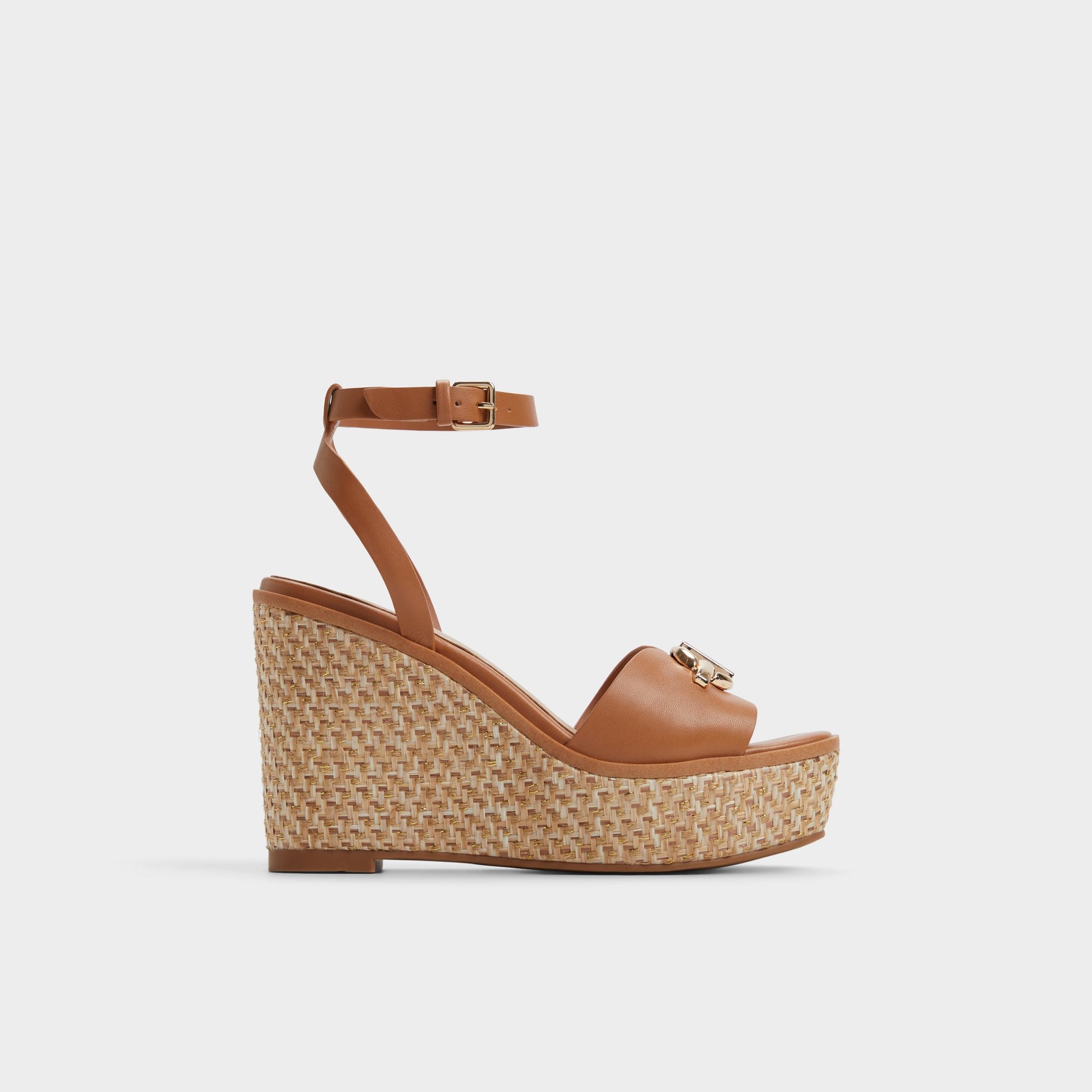 Main View of Medium Brown Ybylin Wedge sandal for Womens