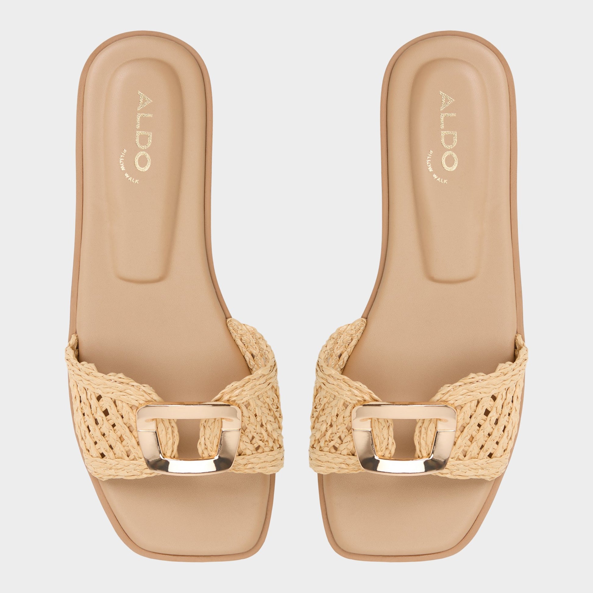 Top-down view of the Natural Tidella Slide sandal