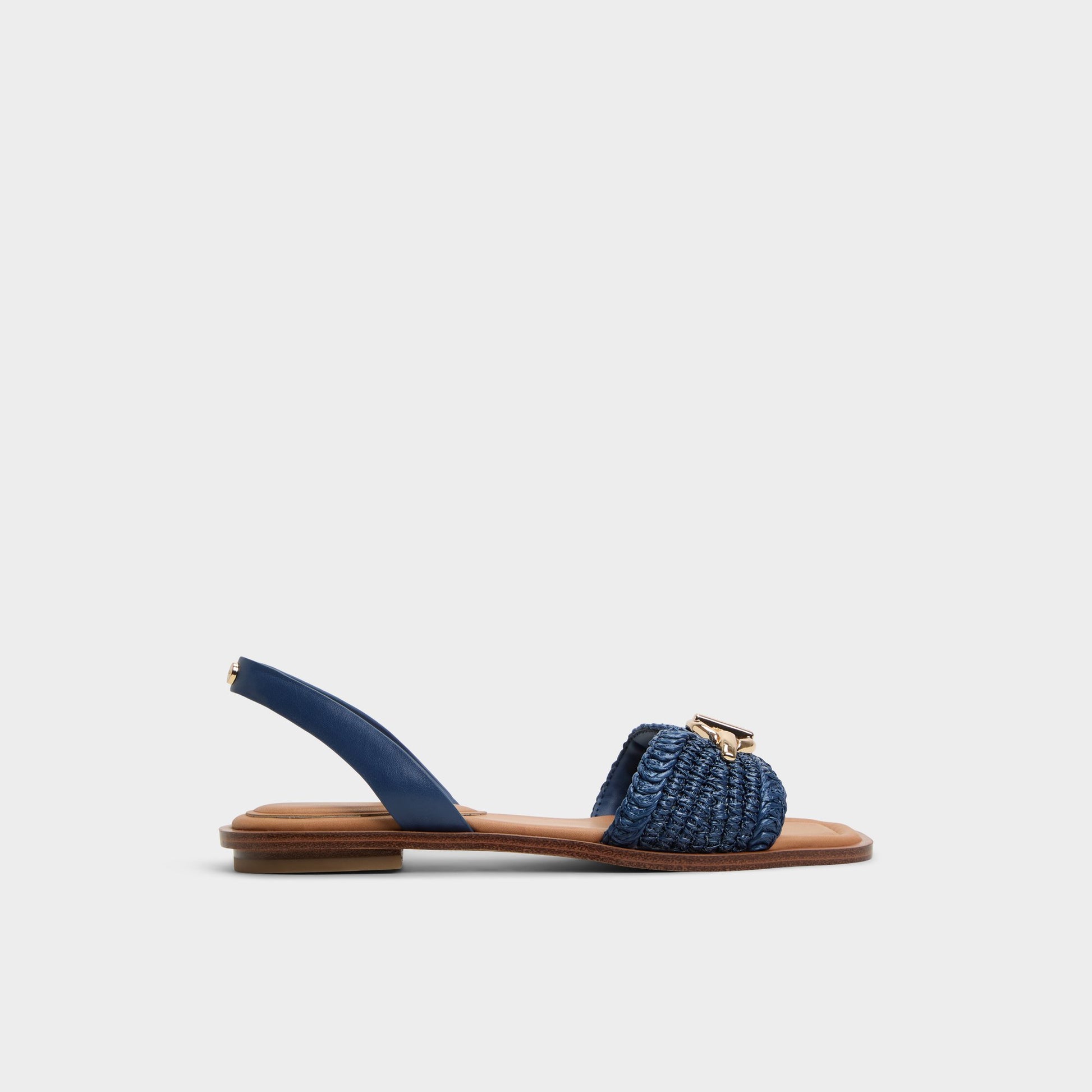 Main View of Navy Goassi Flat sandal for Womens