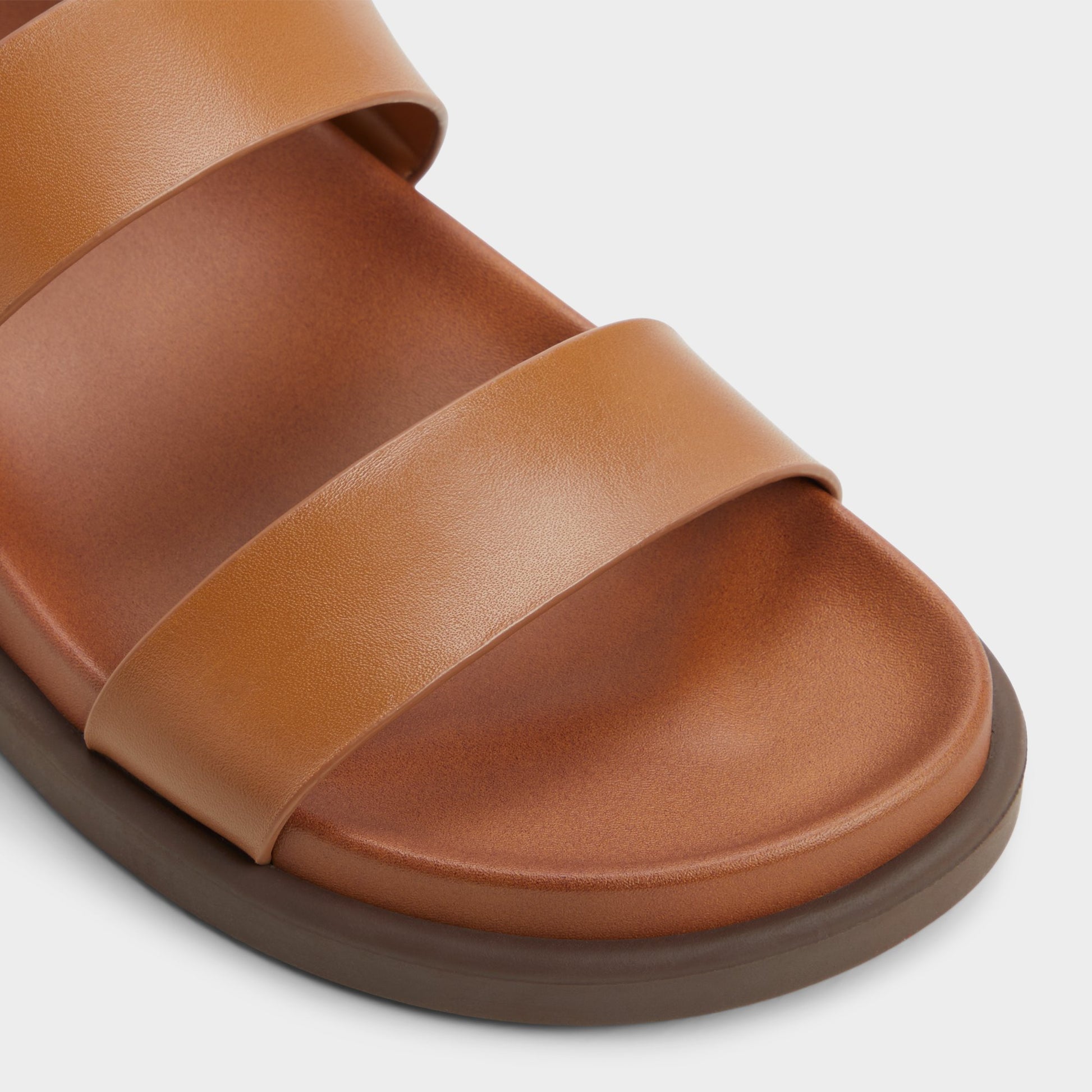 Close-up of the Medium Brown Laroisean Footbed sandal