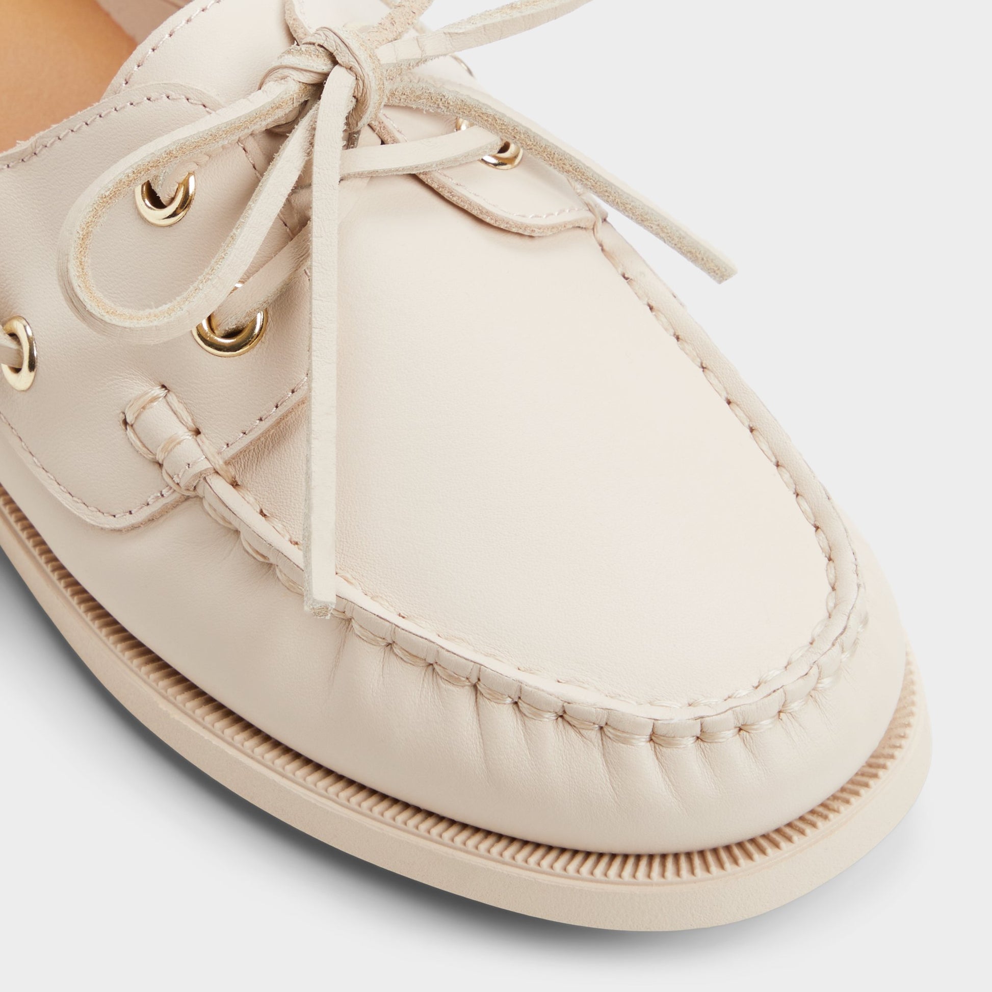 Close-up of the Other Beige Harborchic Boat shoe