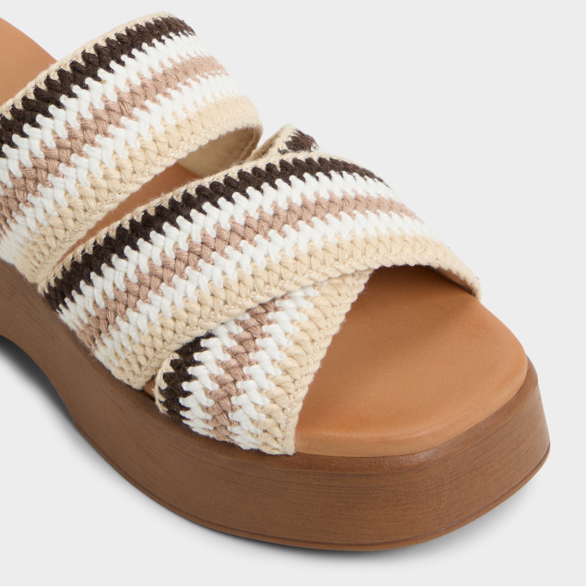 Close-up of the Neutral Galadode Wedge sandal