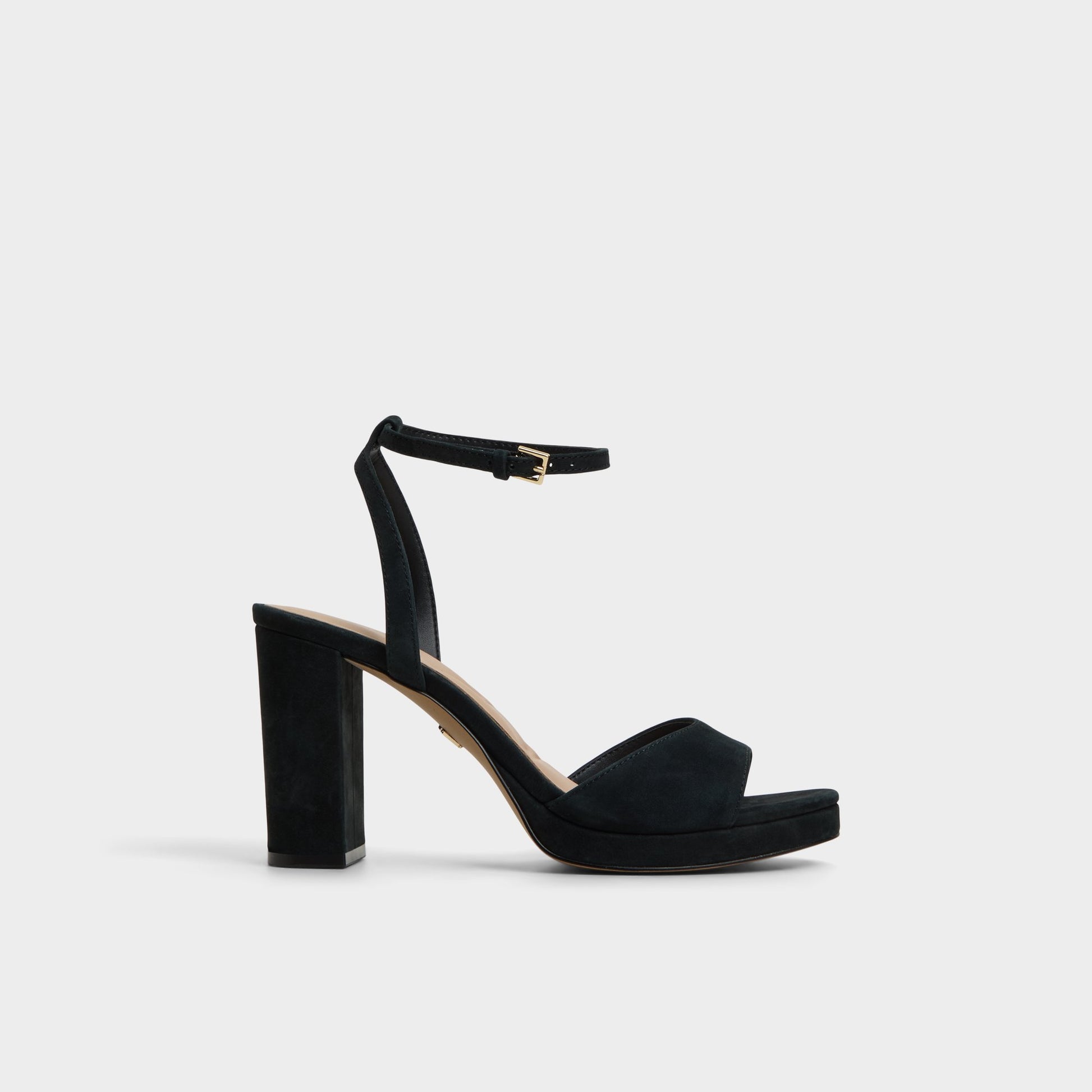 Main View of Black Gracious Strappy heeled sandal for Womens