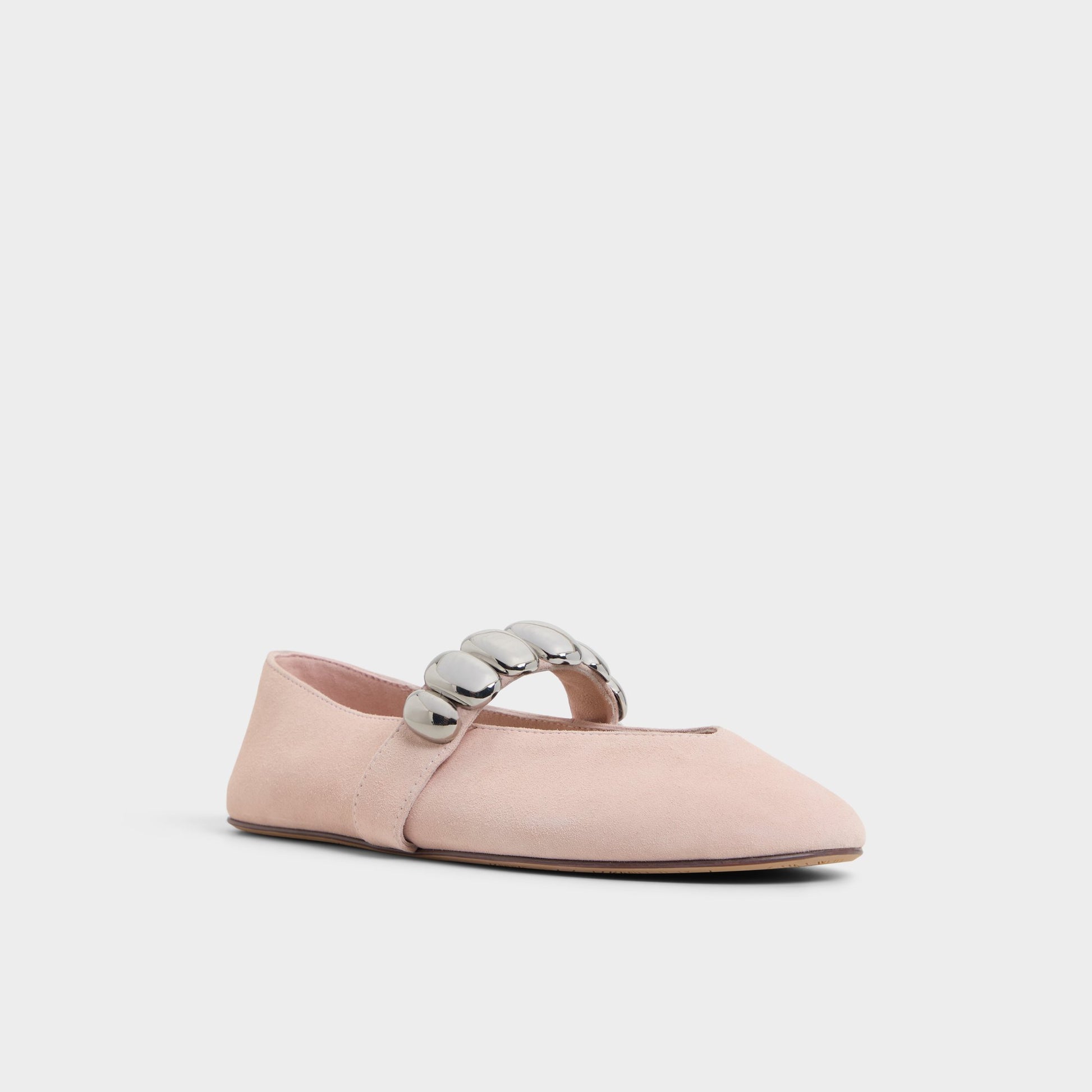 Three-quarter angle of Light Pink Figgis Ballerina's front side